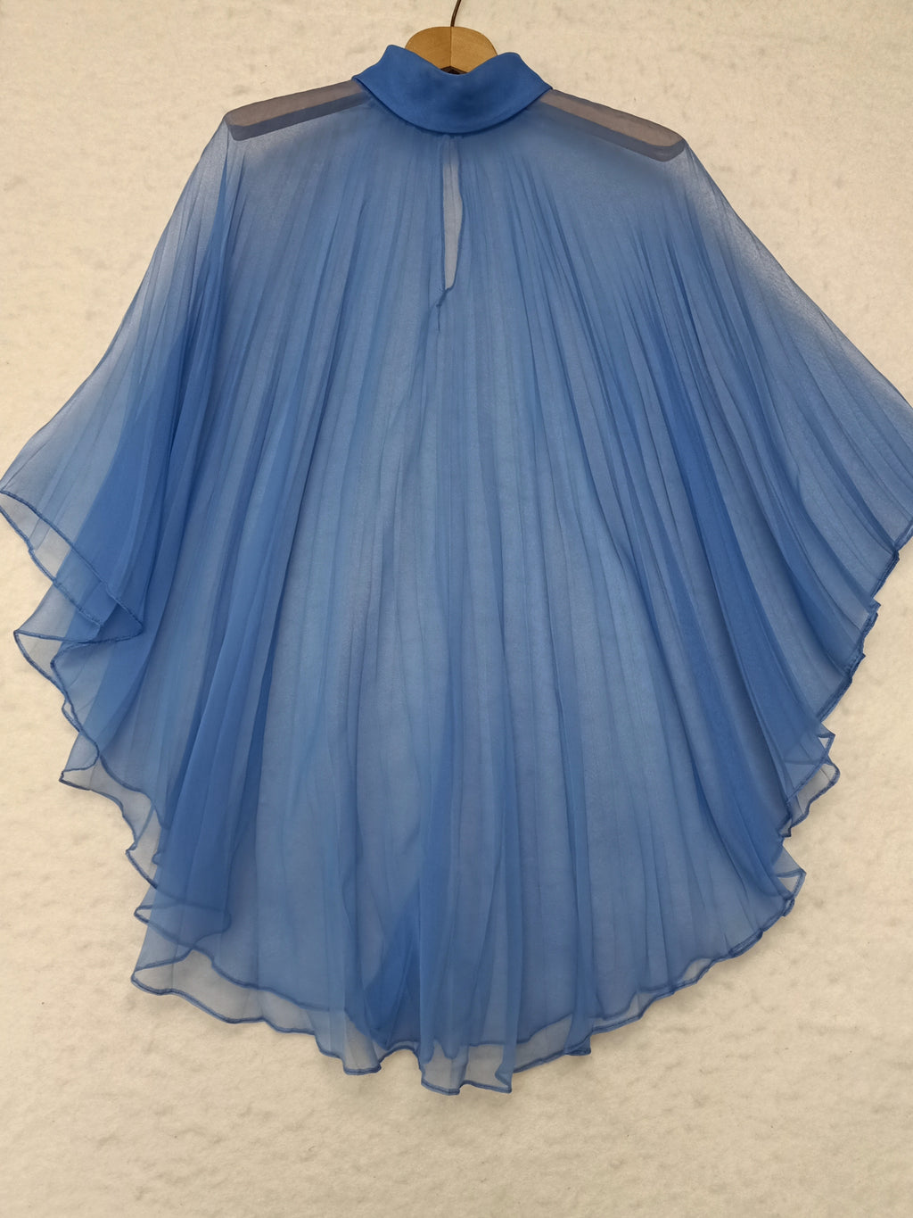 Vintage Pleated Chiffon Poncho