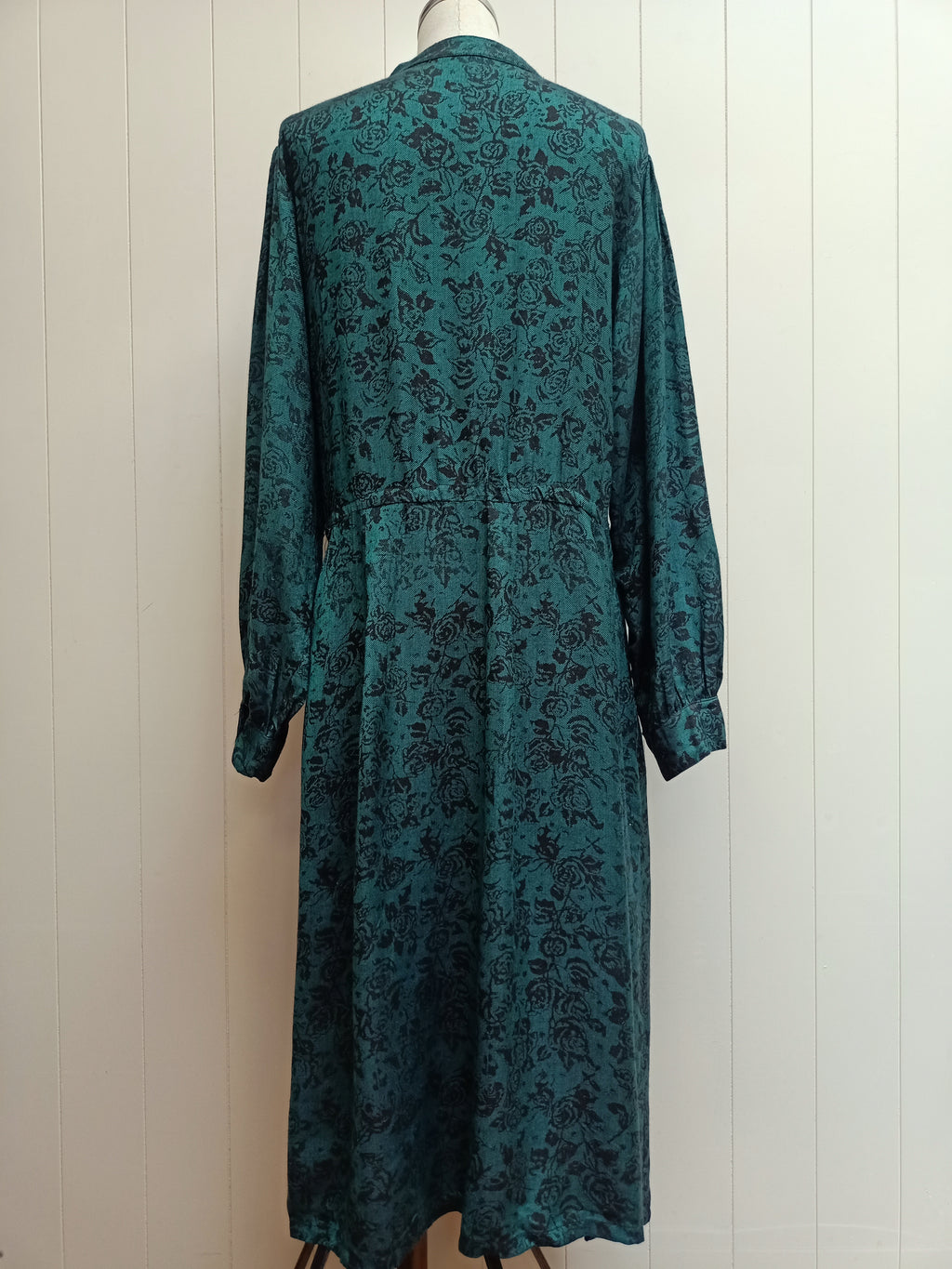 Vintage Teal Rose Dress