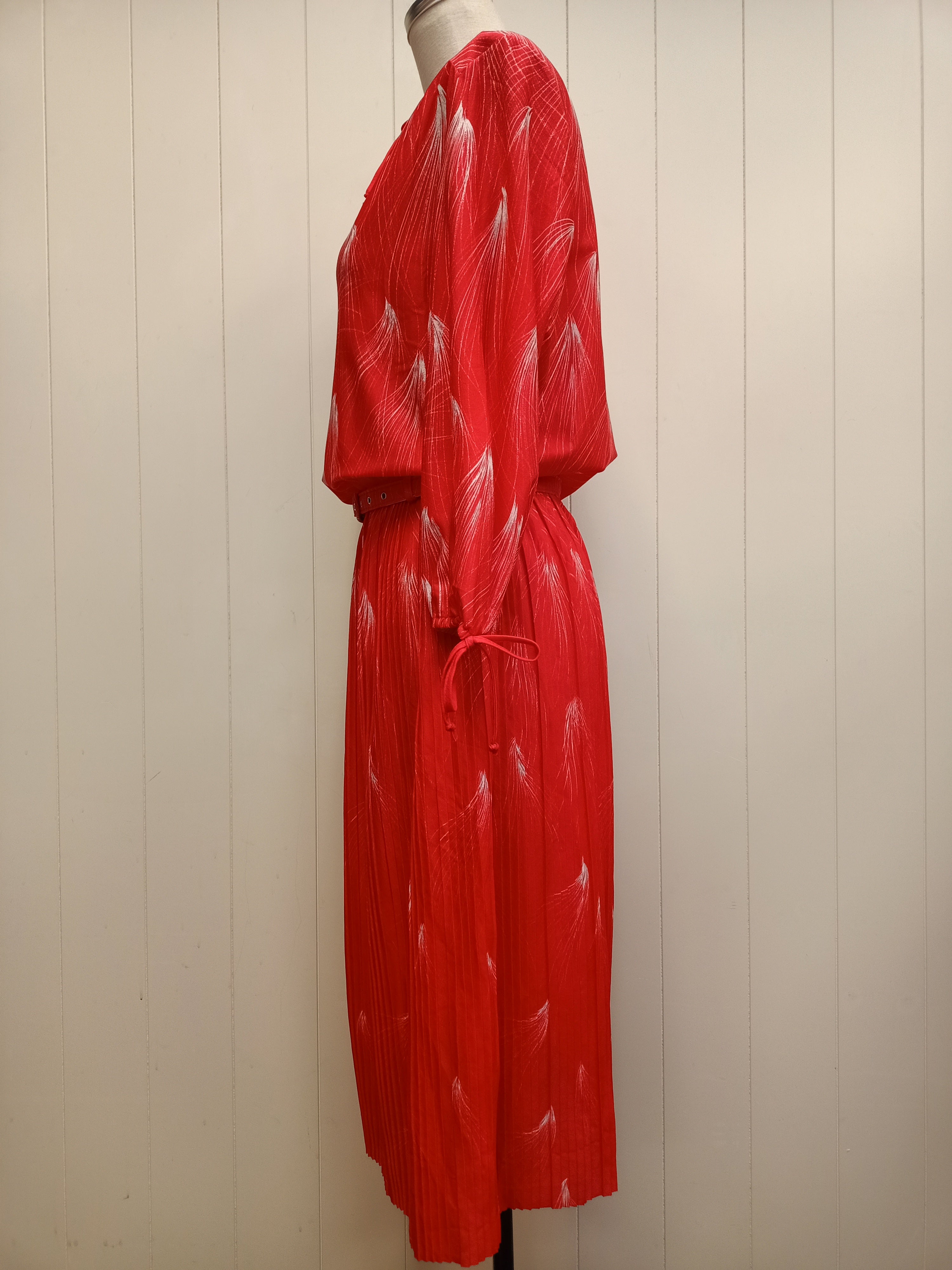 Vintage Osti Abstract Feather Dress