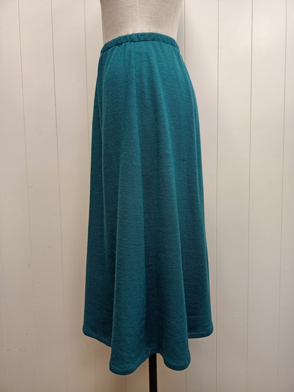 Vintage Teal Jersey Knit Skirt