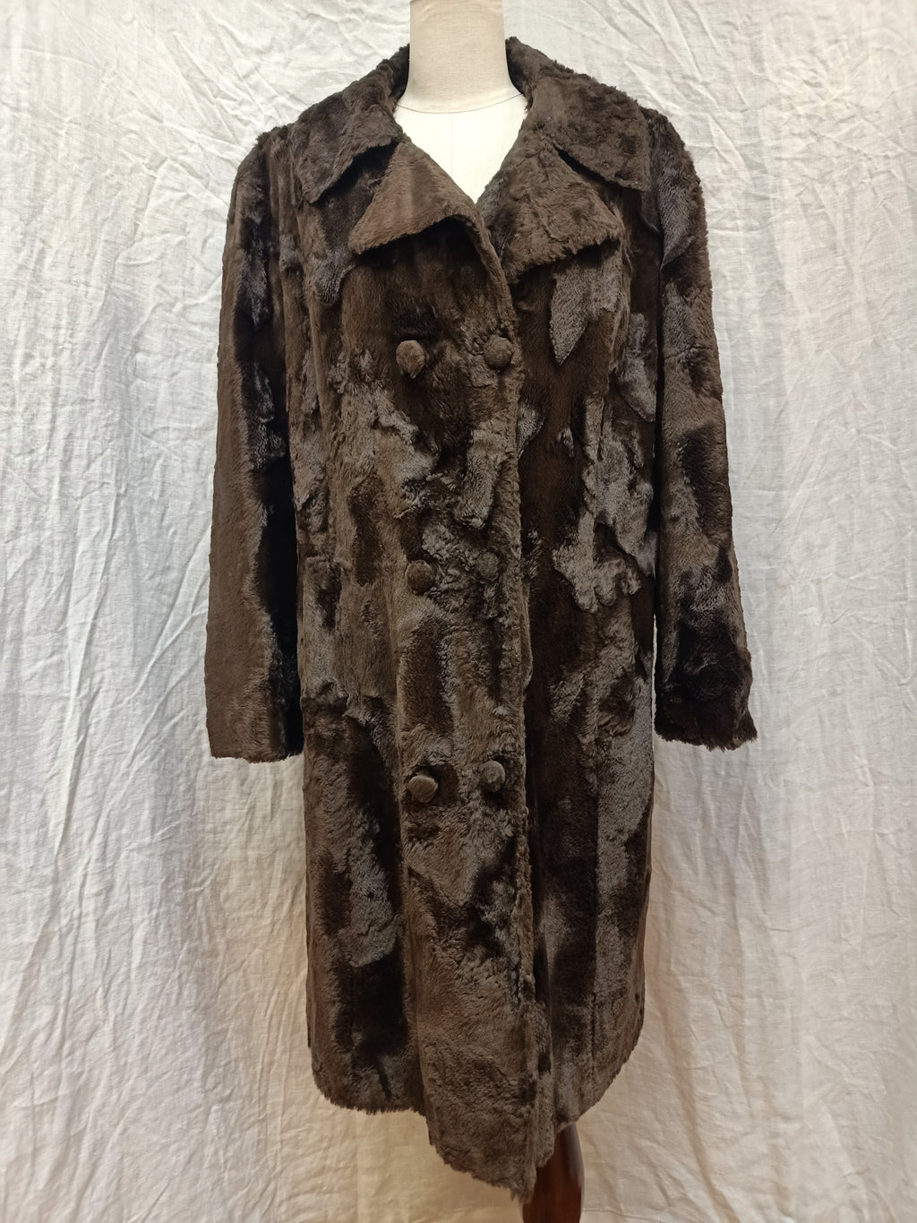 Textured Faux Fur Coat
