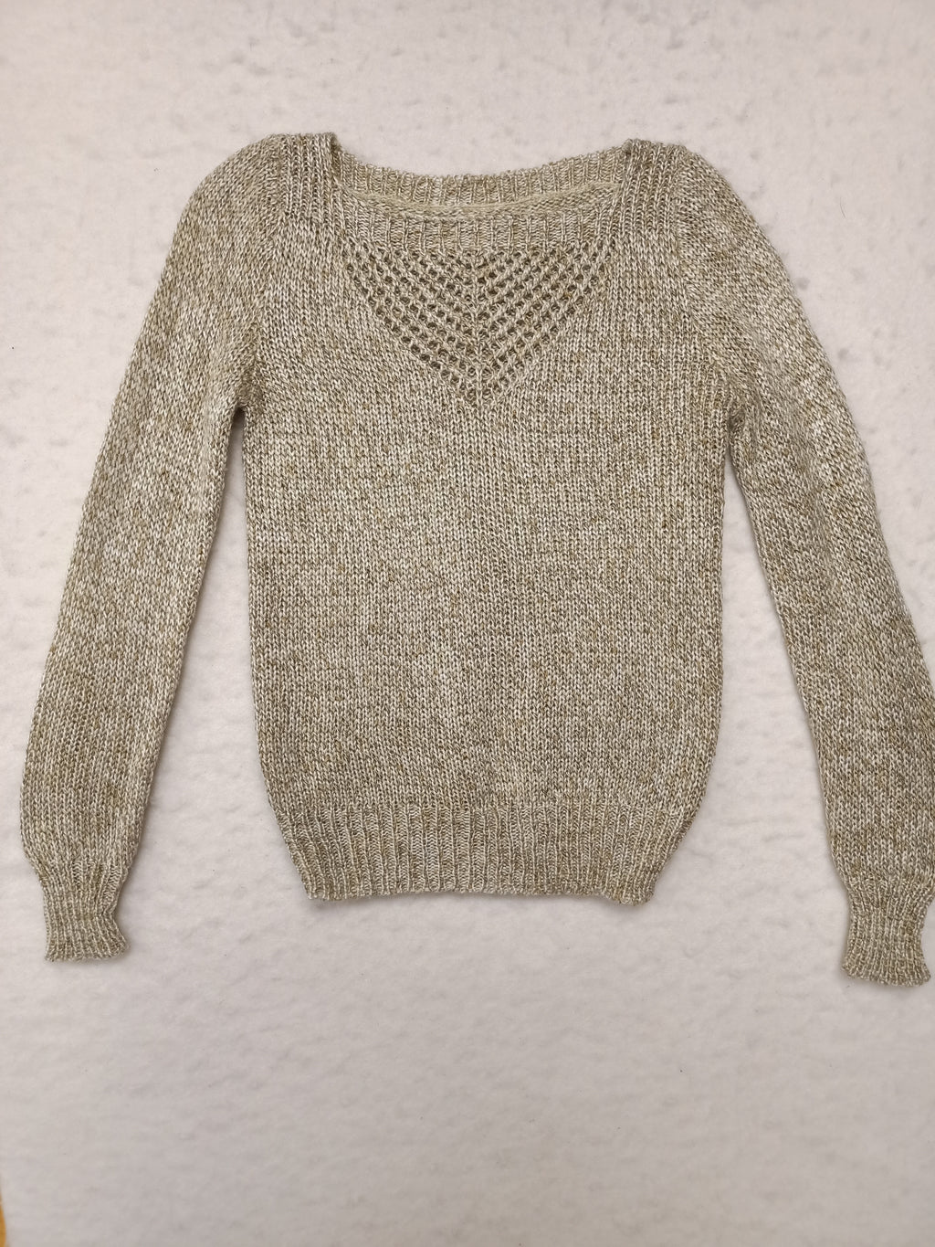 Vintage Lattice V Knit Sweater