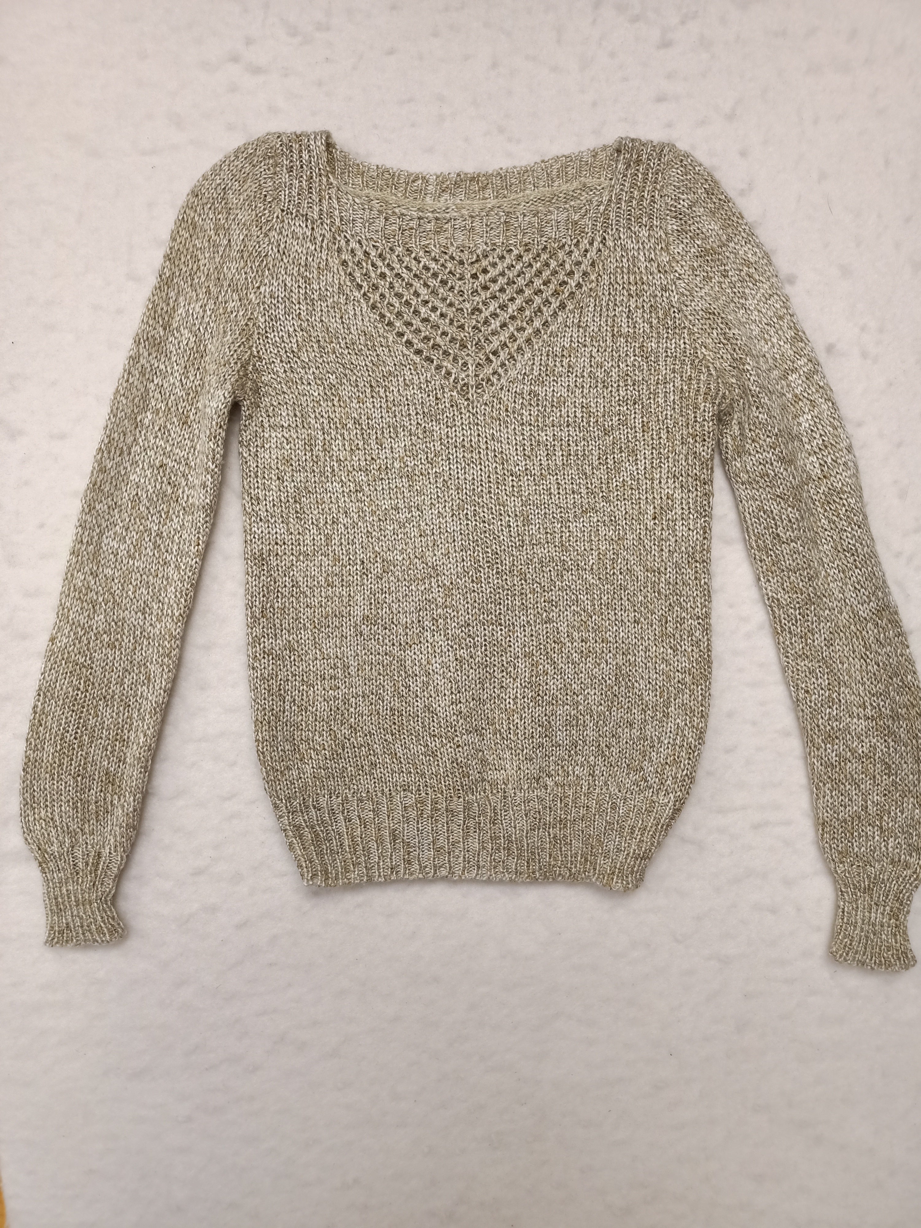 Vintage Lattice V Knit Sweater