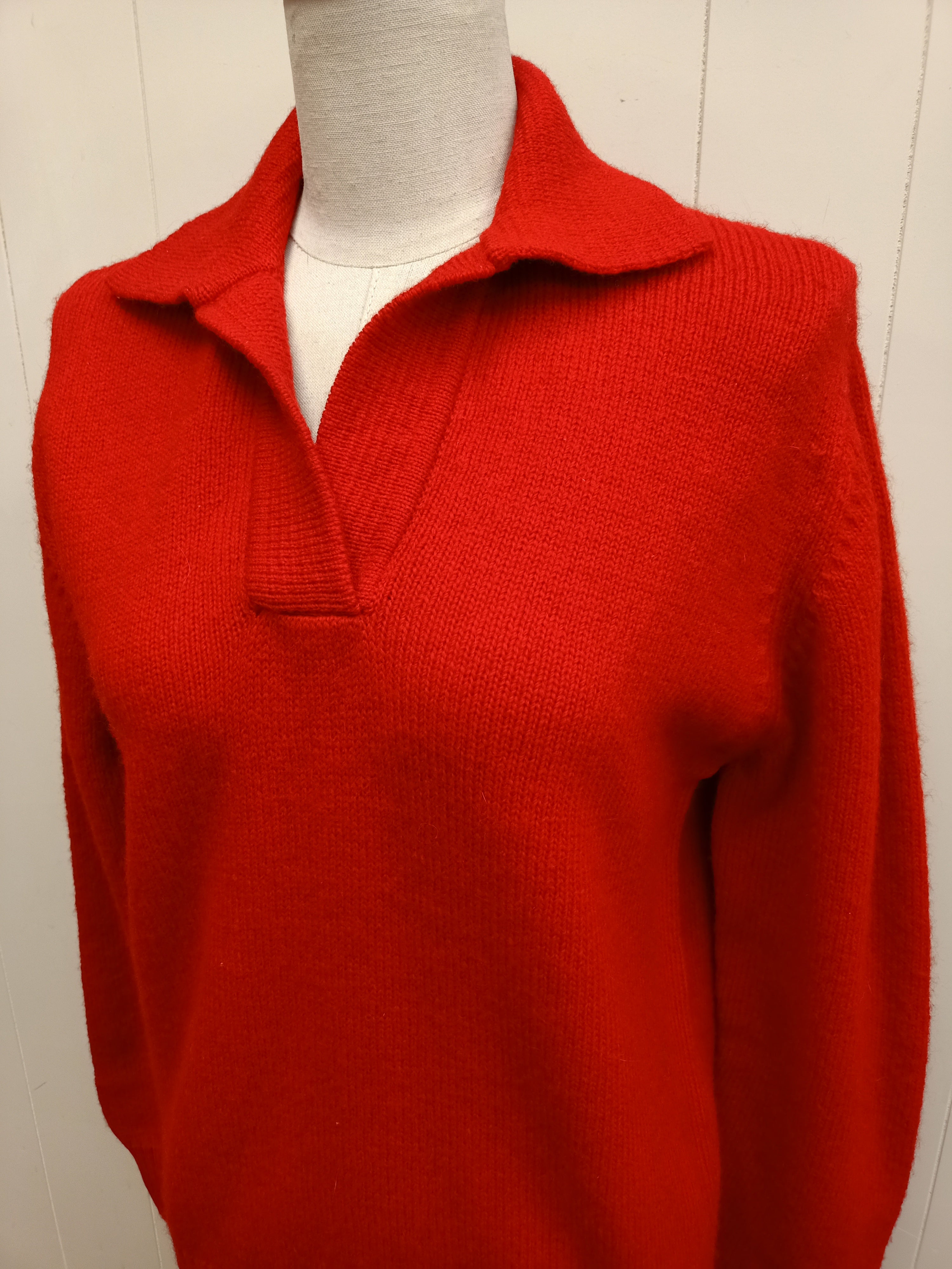 Vintage Red Knit Sweater