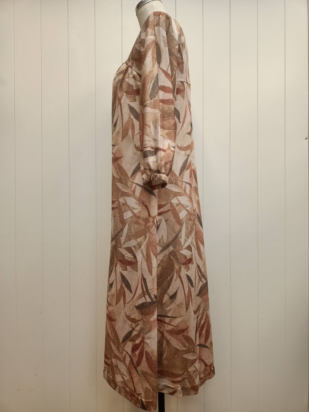 Vintage Metallic Leaf Dress