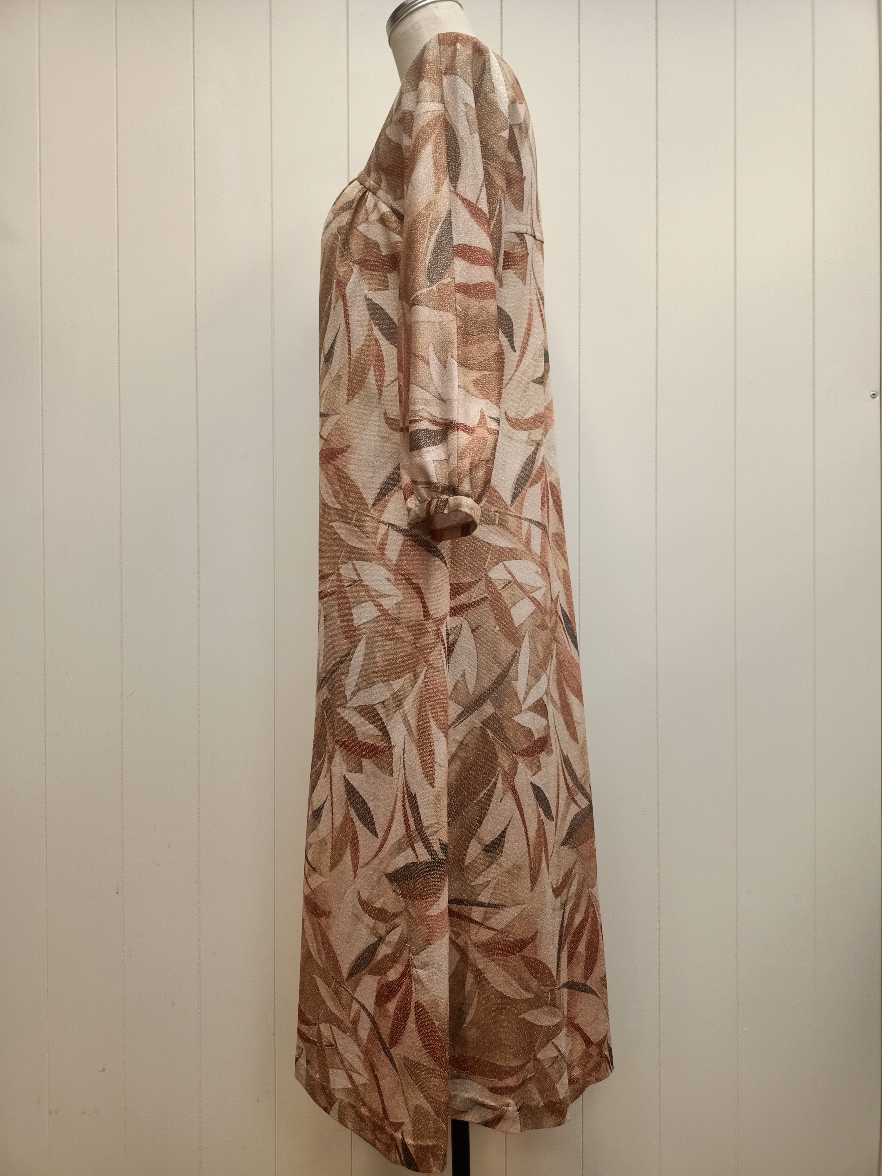 Vintage Metallic Leaf Dress