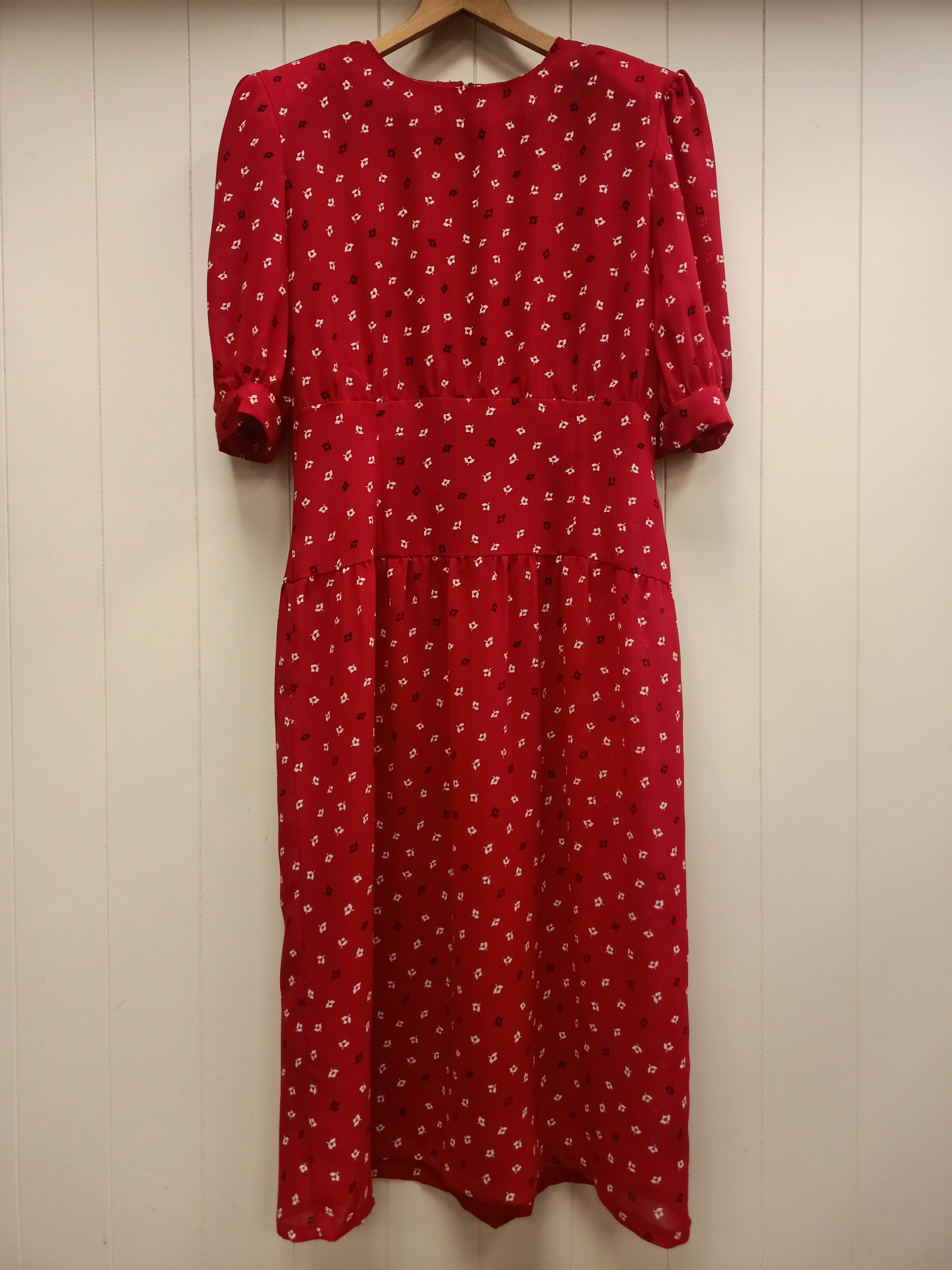 Vintage Leaf Chiffon Dress