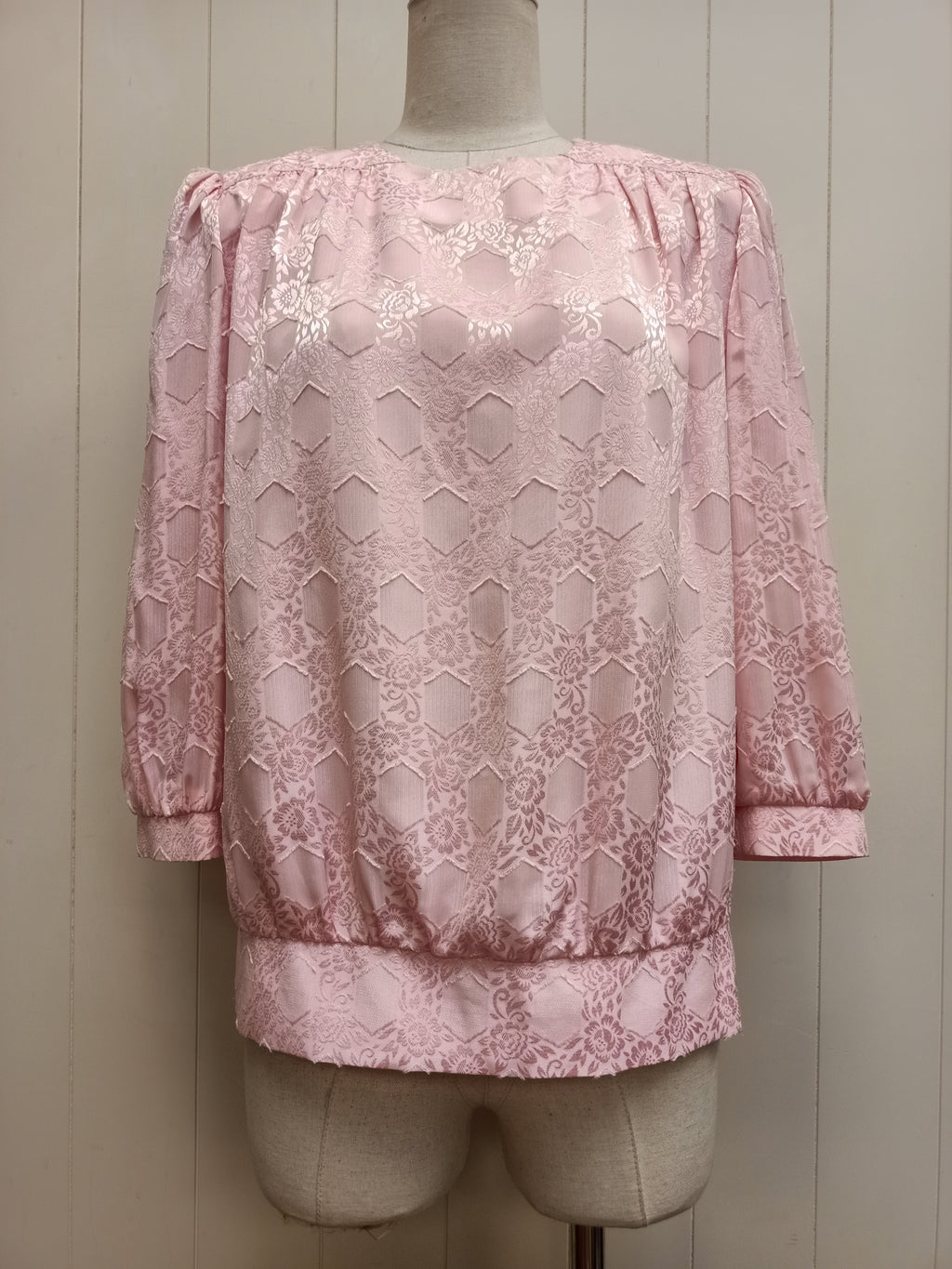 Vintage Pink Jacquard Satin Co-Ord Set