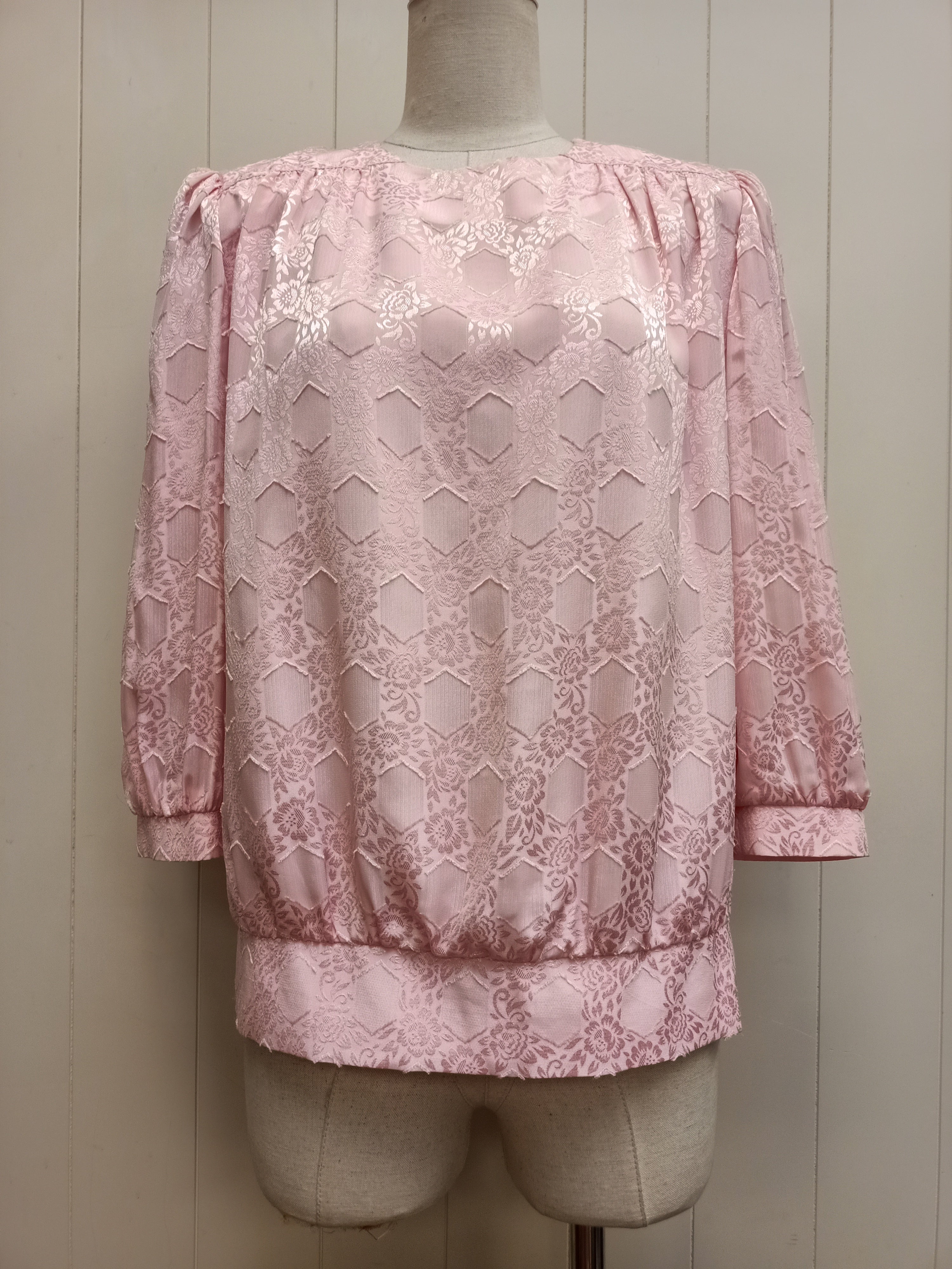 Vintage Pink Jacquard Satin Co-Ord Set