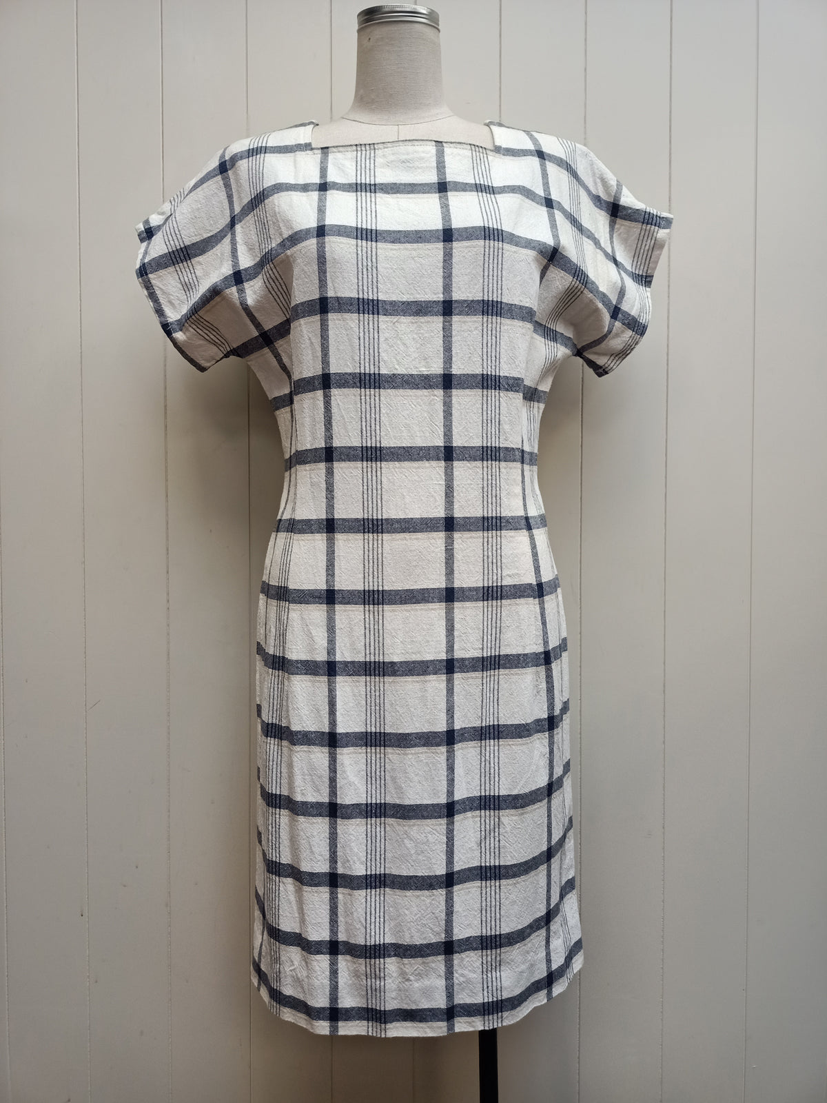 Vintage White Plaid Dress