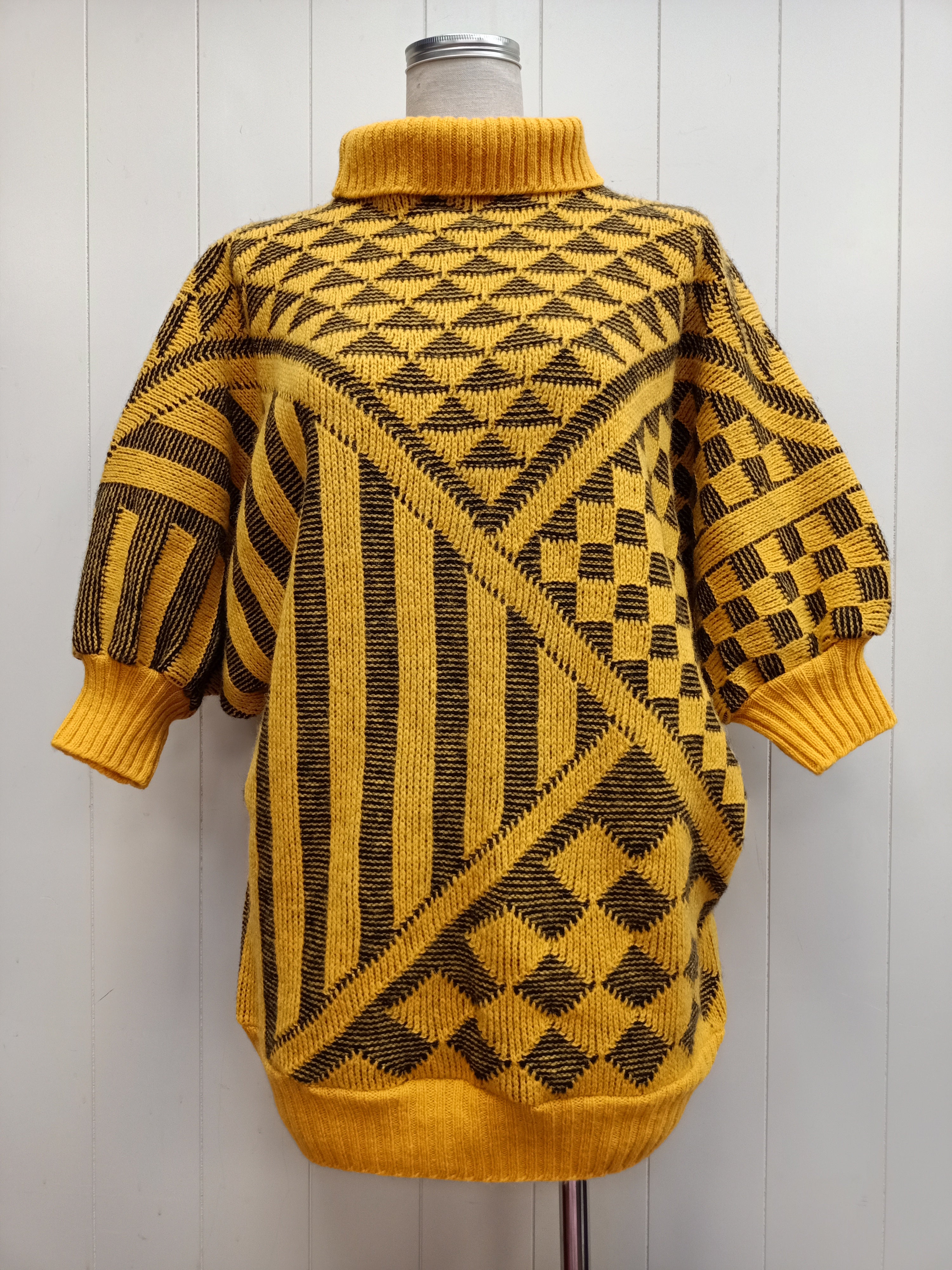 Vintage Geometric Knit Sweater