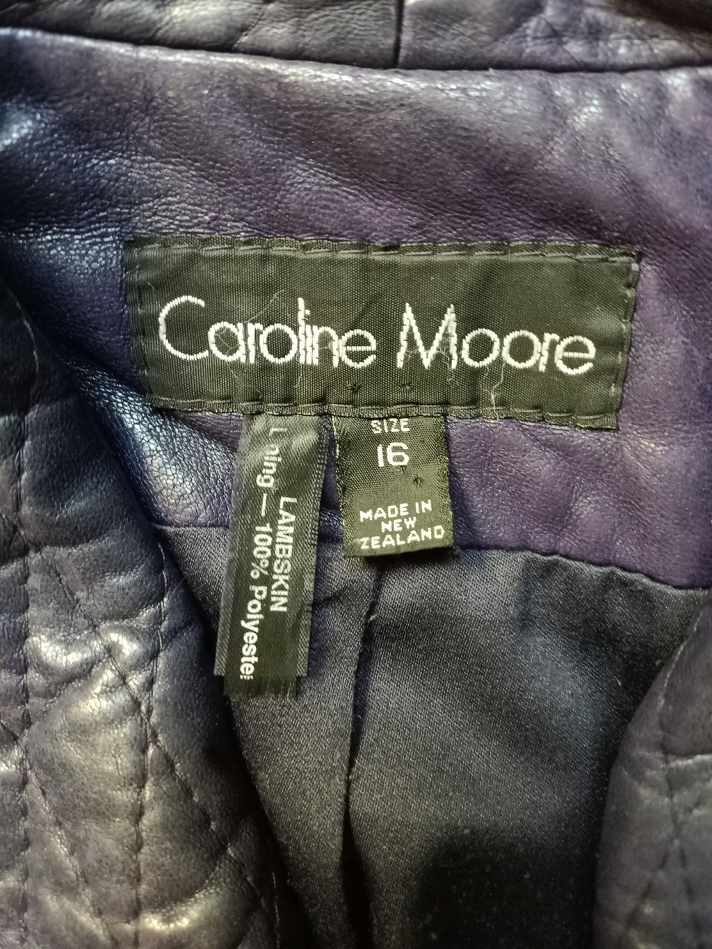 Leather Purple Parka