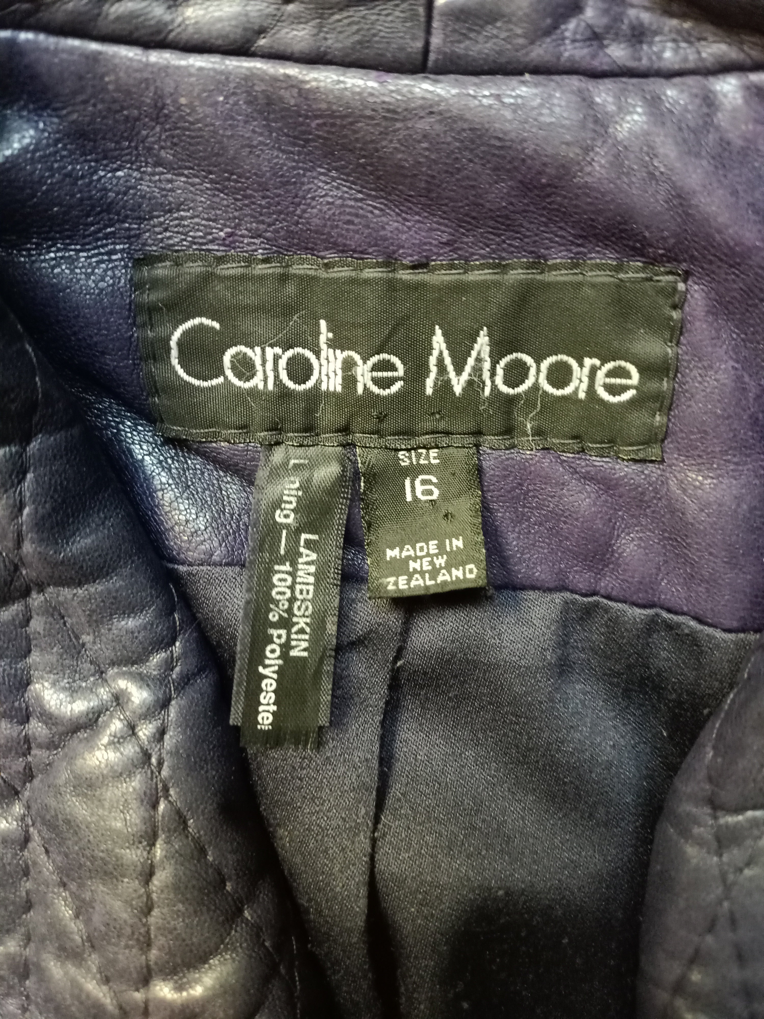 Leather Purple Parka