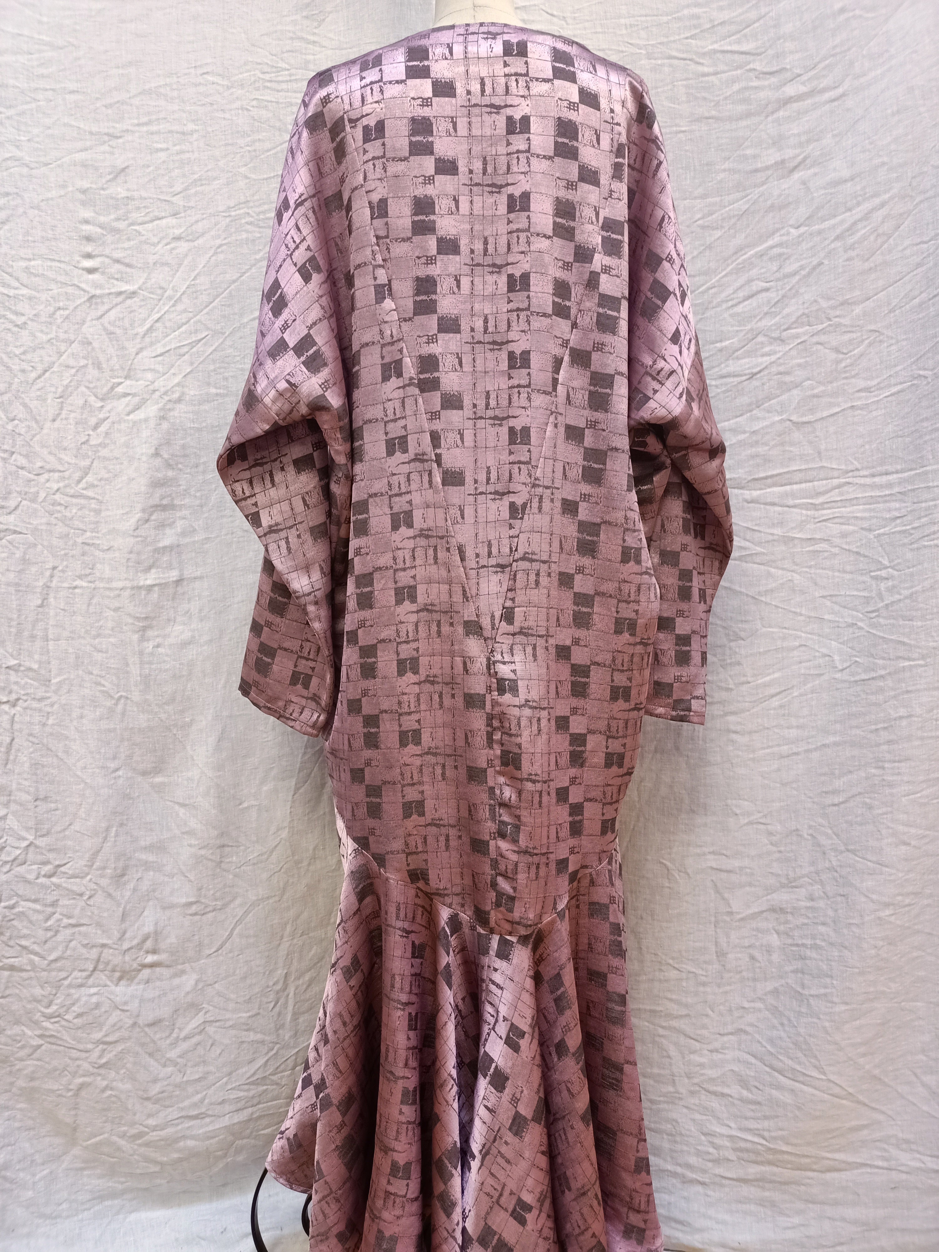 Vintage Textured Satin Dress