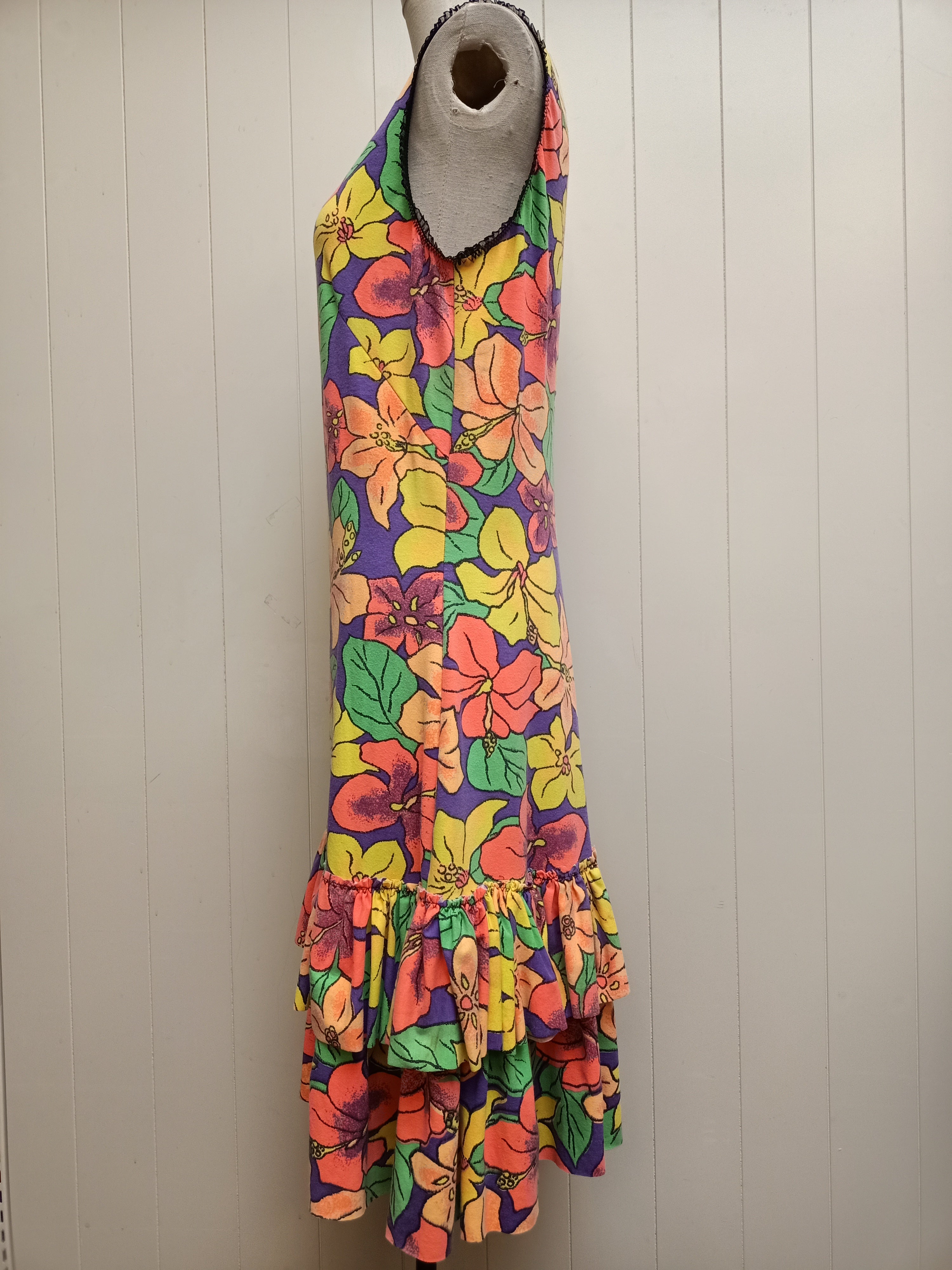 Vintage Fluro Floral Dress