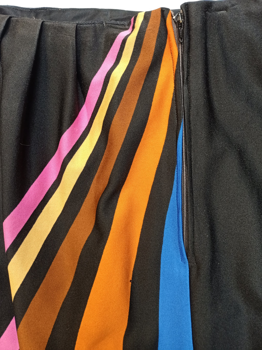 Vintage Cascading Stripes Skirt