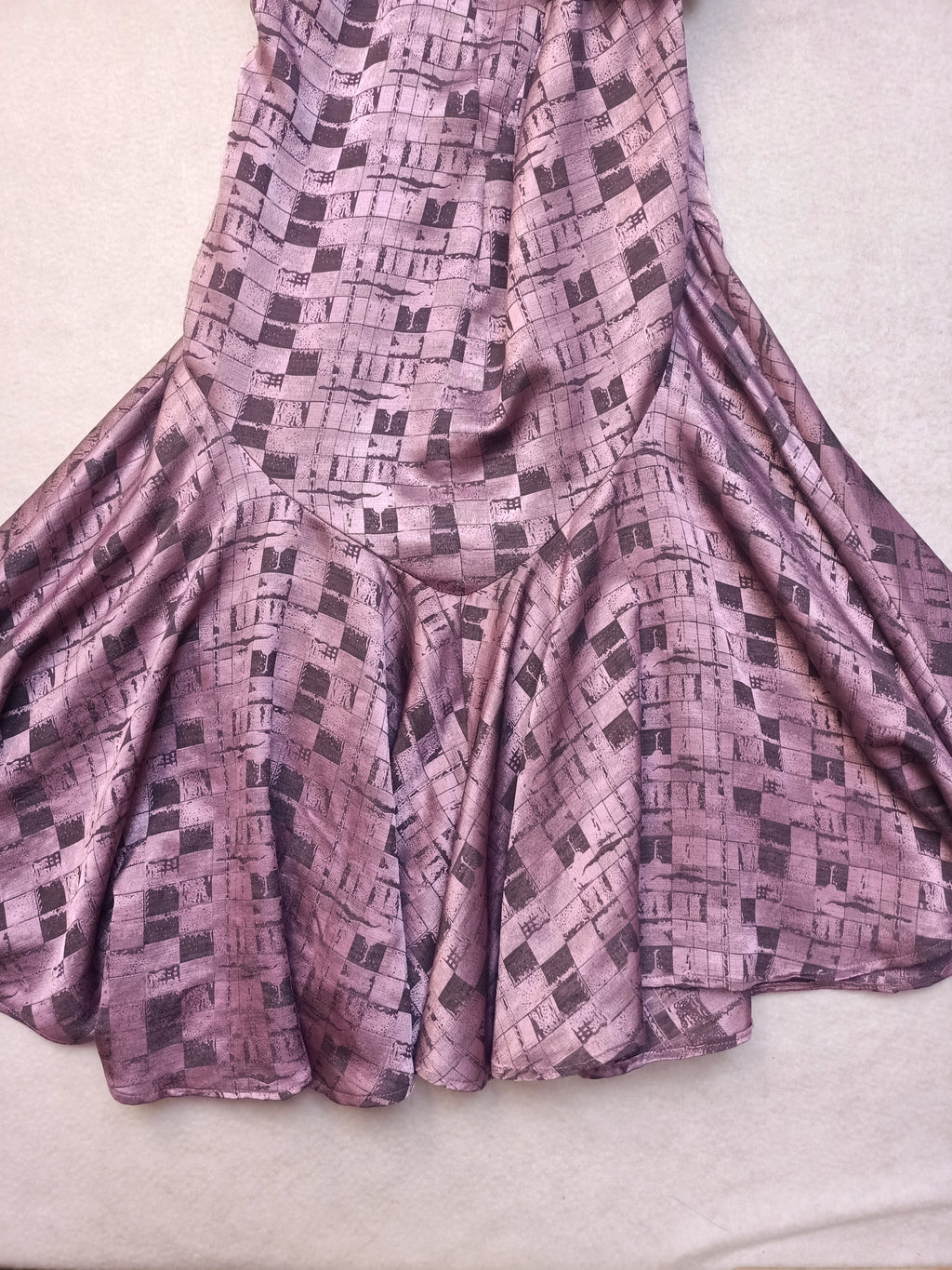 Vintage Textured Satin Dress