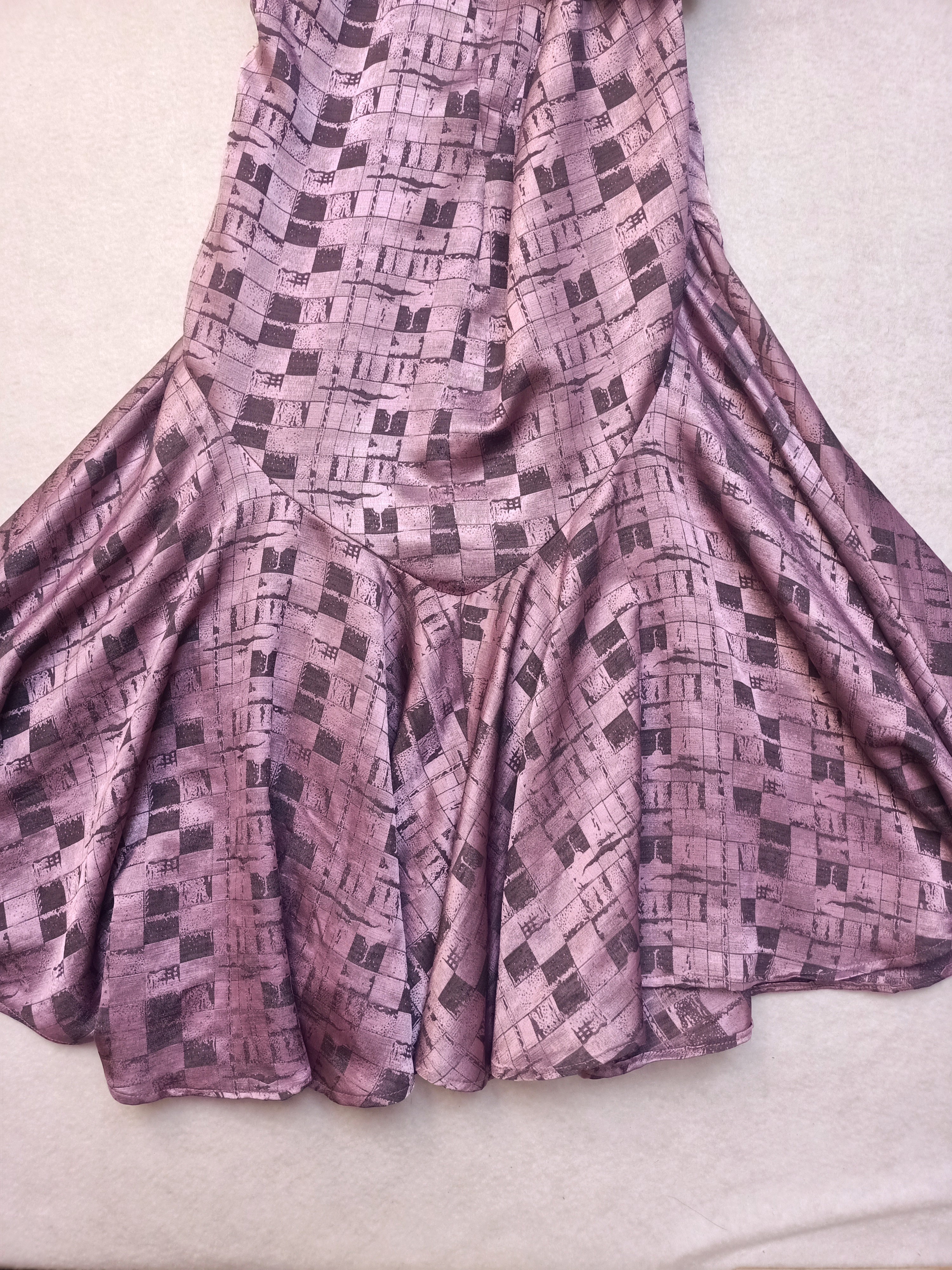 Vintage Textured Satin Dress