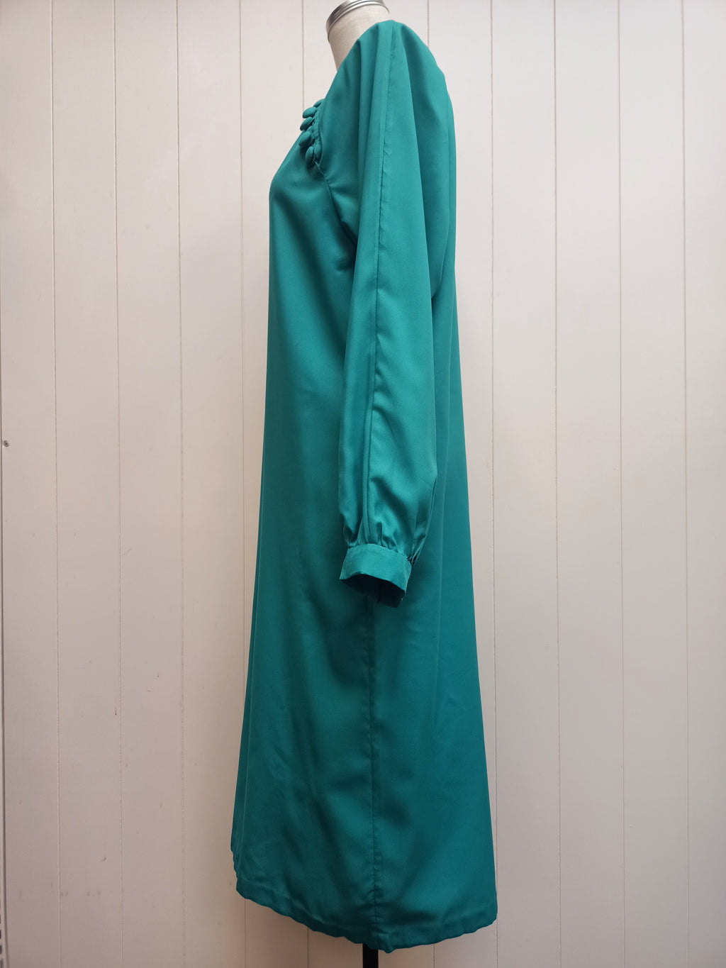 Vintage Teal Button Dress