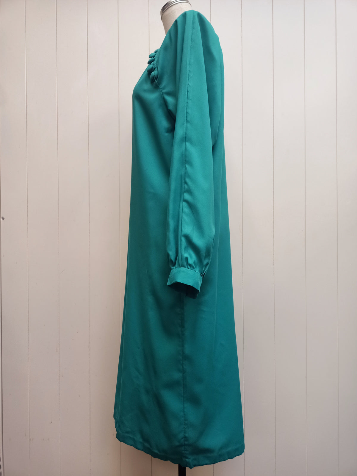 Vintage Teal Button Dress