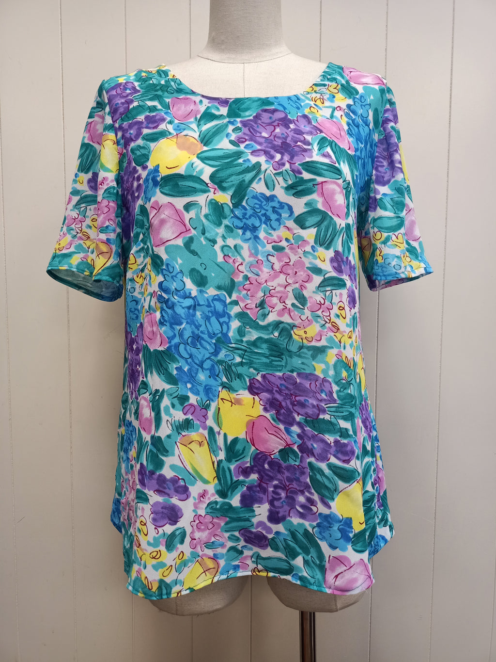 Vintage Paint Stroke Floral Shirt