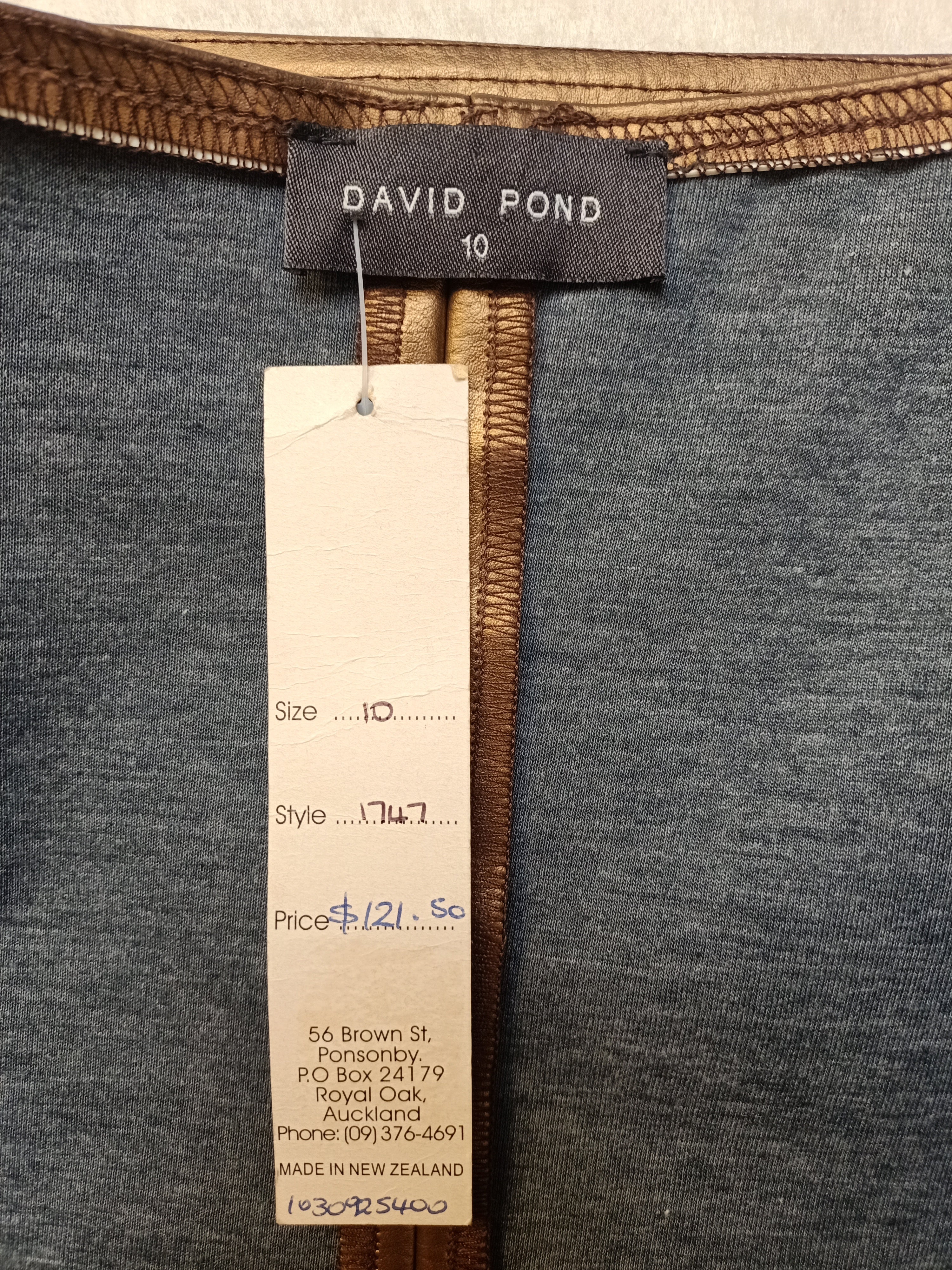 David Pond Faux Leather Skirt