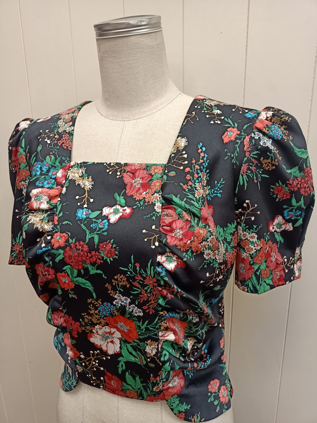 Vintage Floral Satin Co-Ord Set