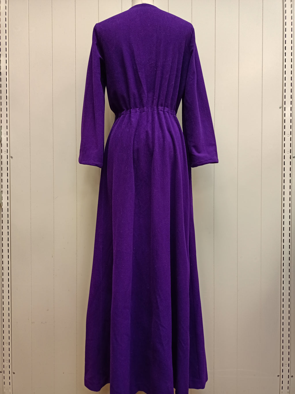 Vintage Purple Fleece Maxi Dress