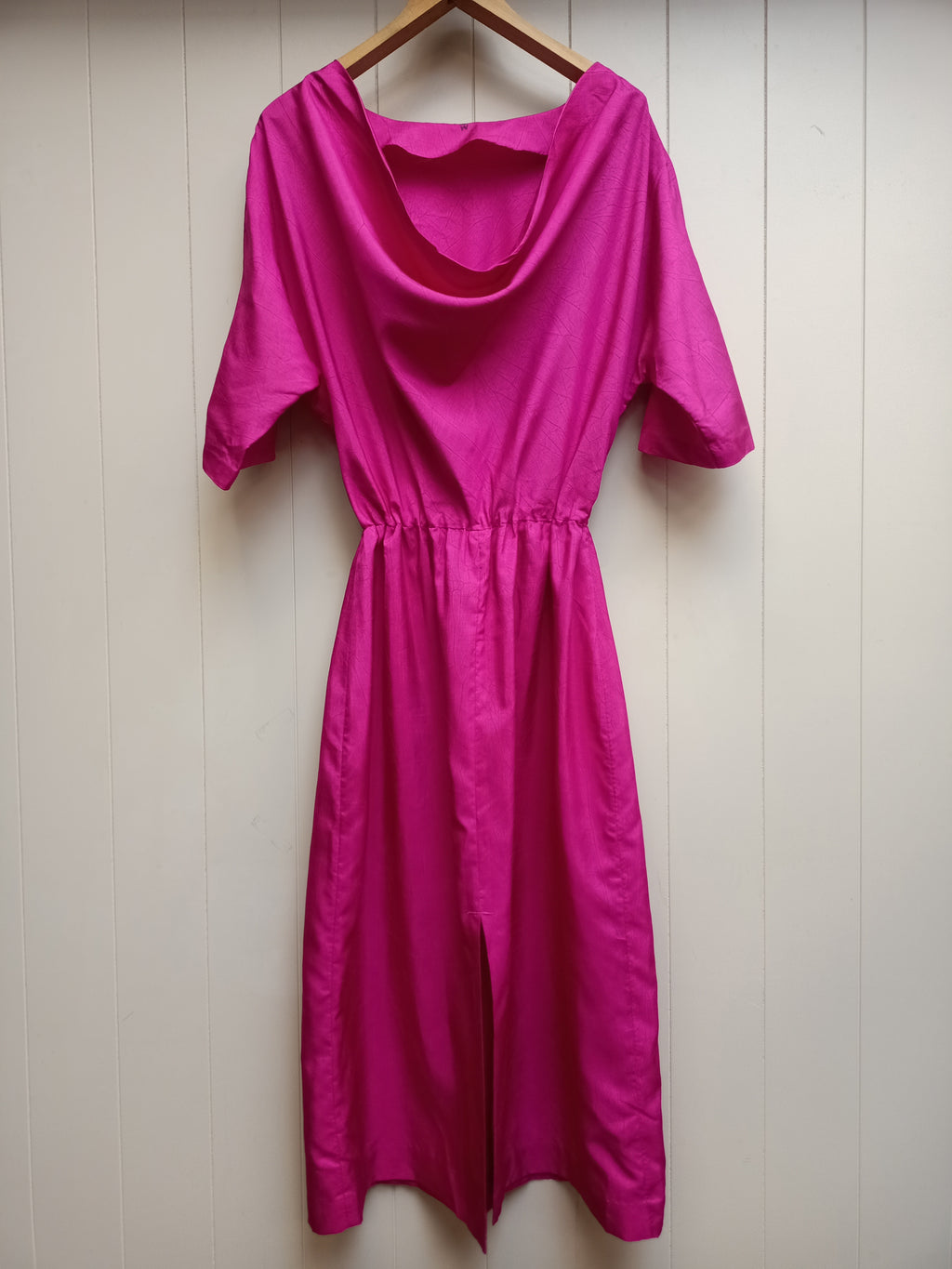 Vintage Magenta Cowl Back Dress