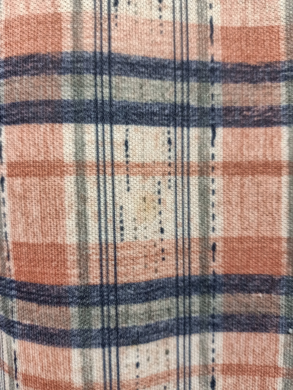 Vintage Peach Plaid Dress