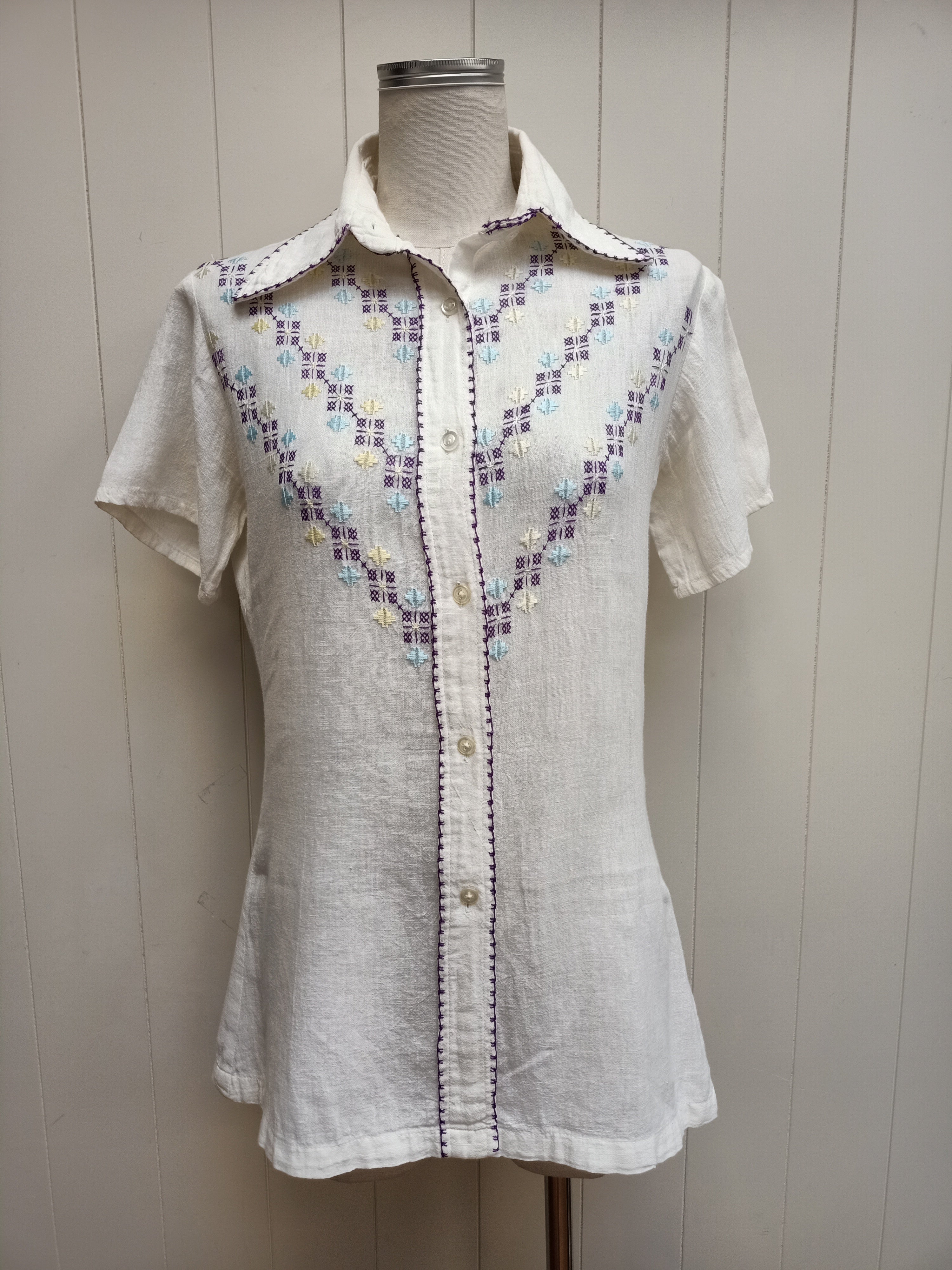 Vintage Cross Stitch Shirt – Godzilla Clothing