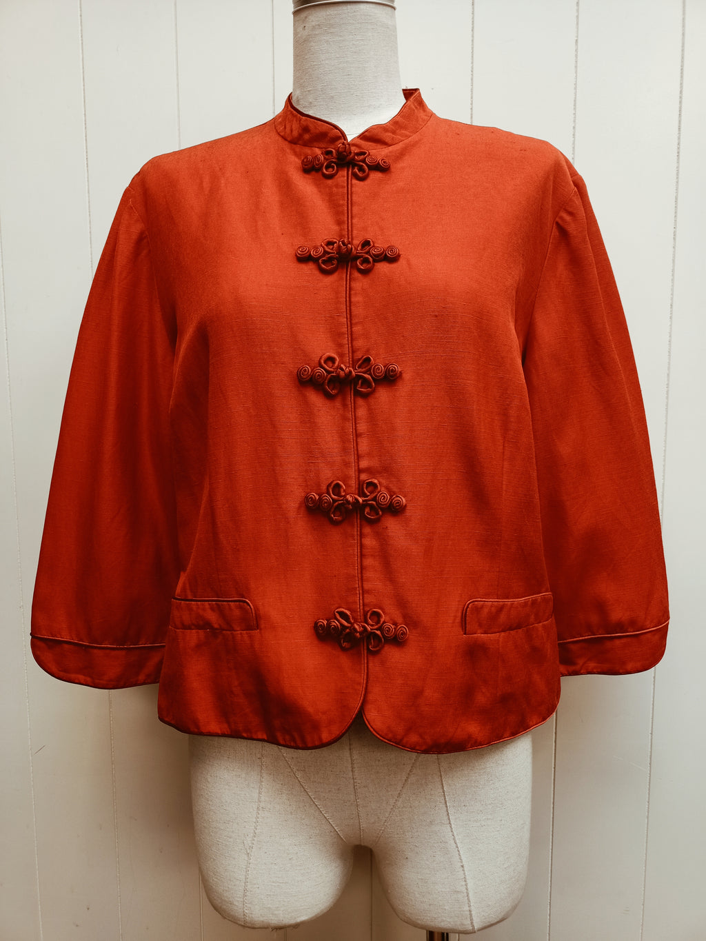 Monsoon Rust Silk Linen Jacket