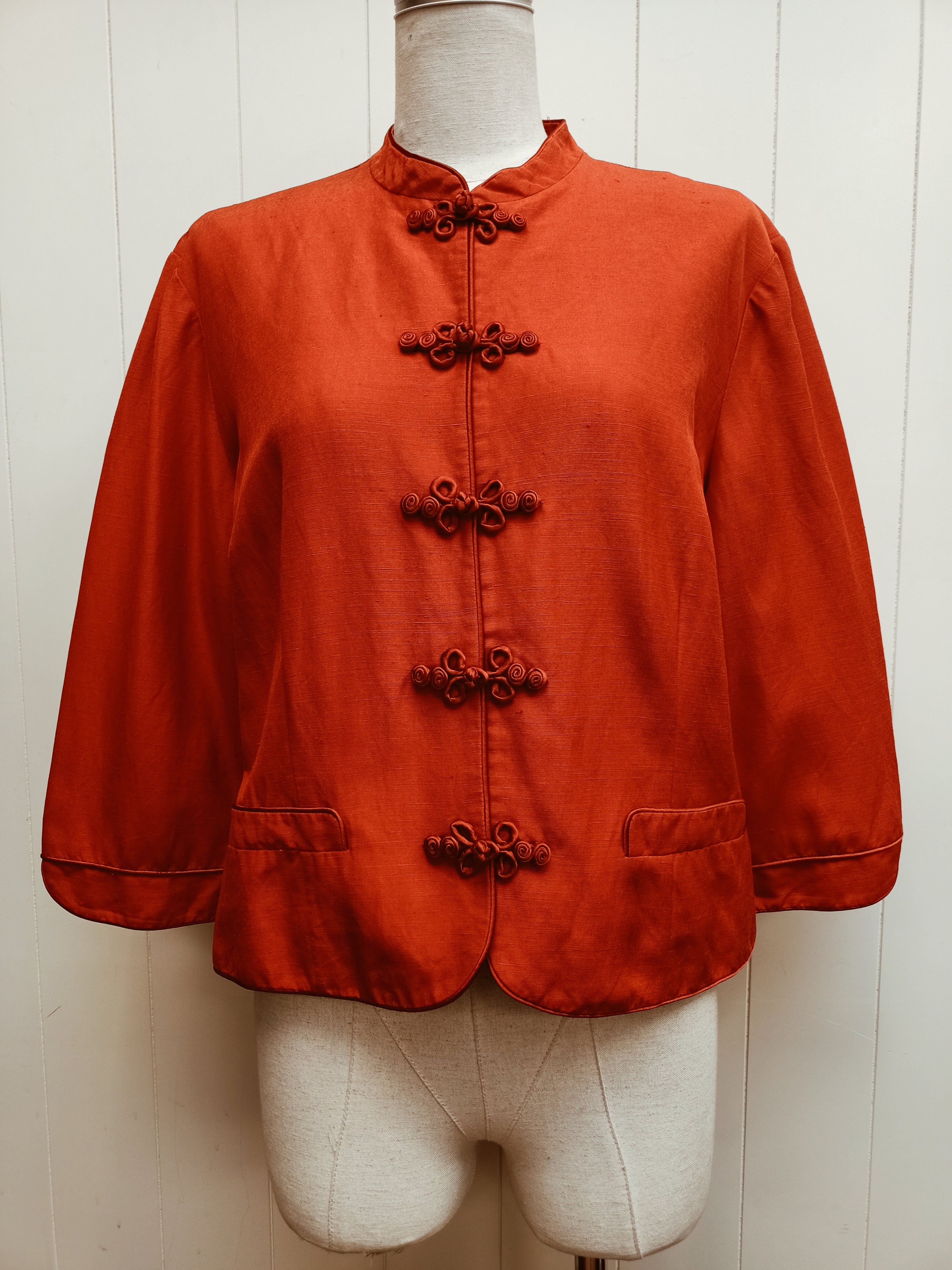 Monsoon Rust Silk Linen Jacket