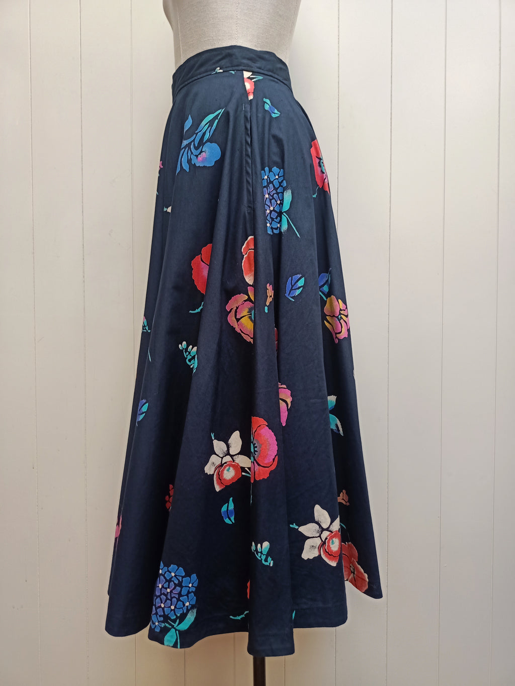 Vintage Floral Full Skirt