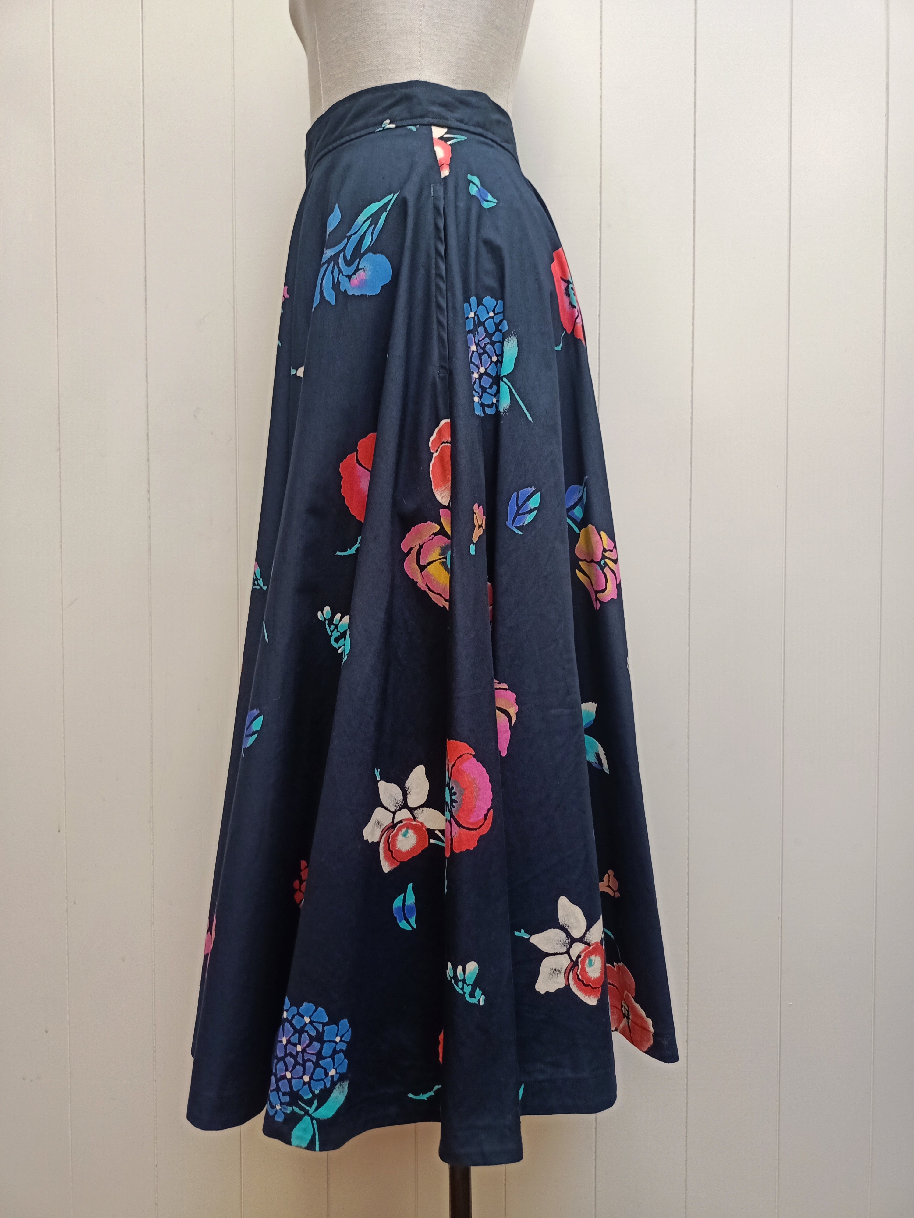 Vintage Floral Full Skirt