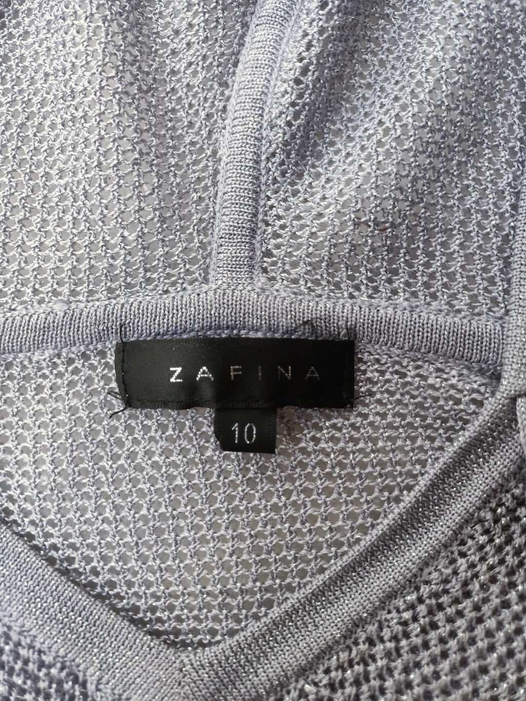 Zafina Silver Knit Hoodie