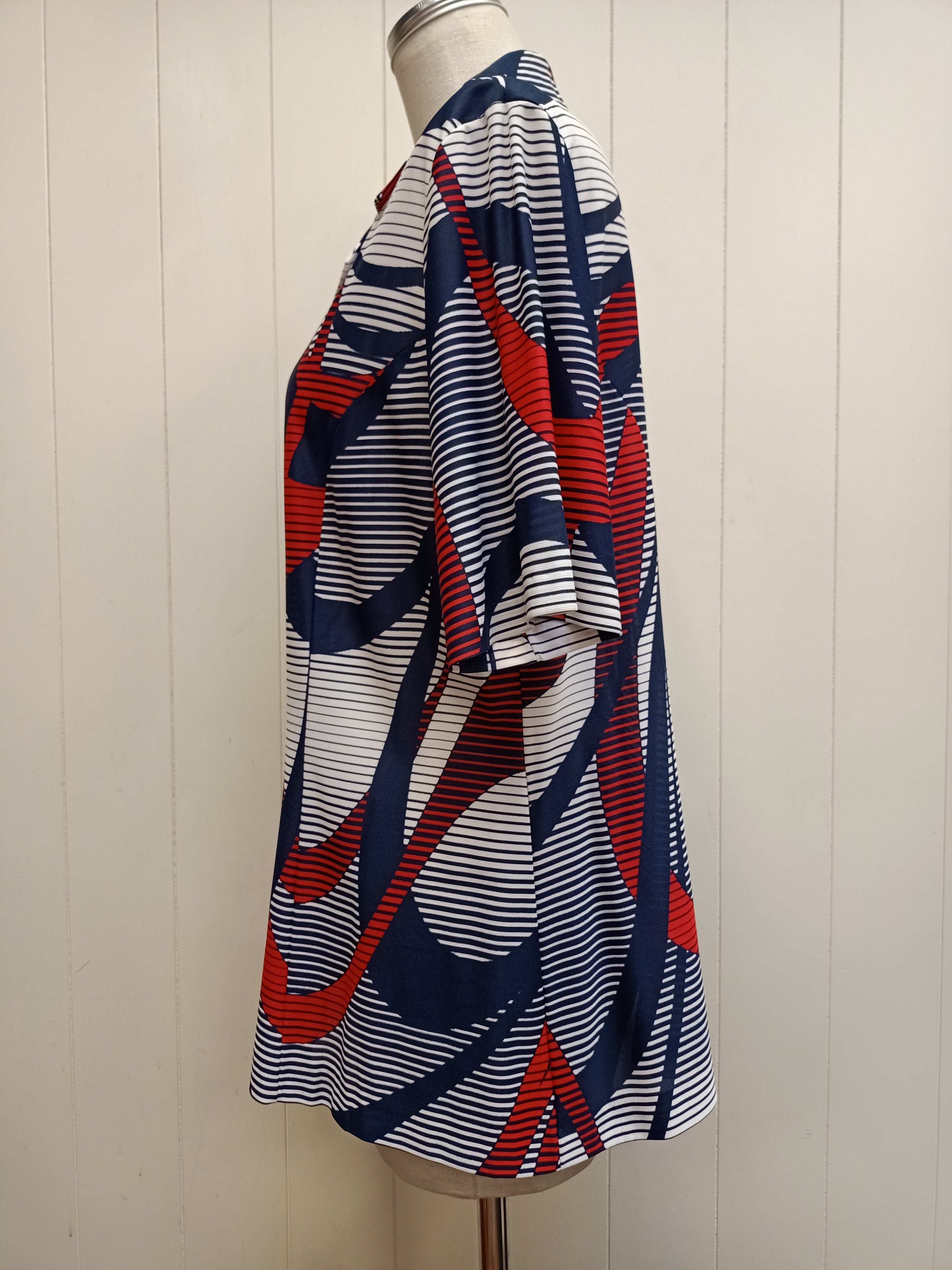 Vintage Osti Fashions Geometric Striped Shirt