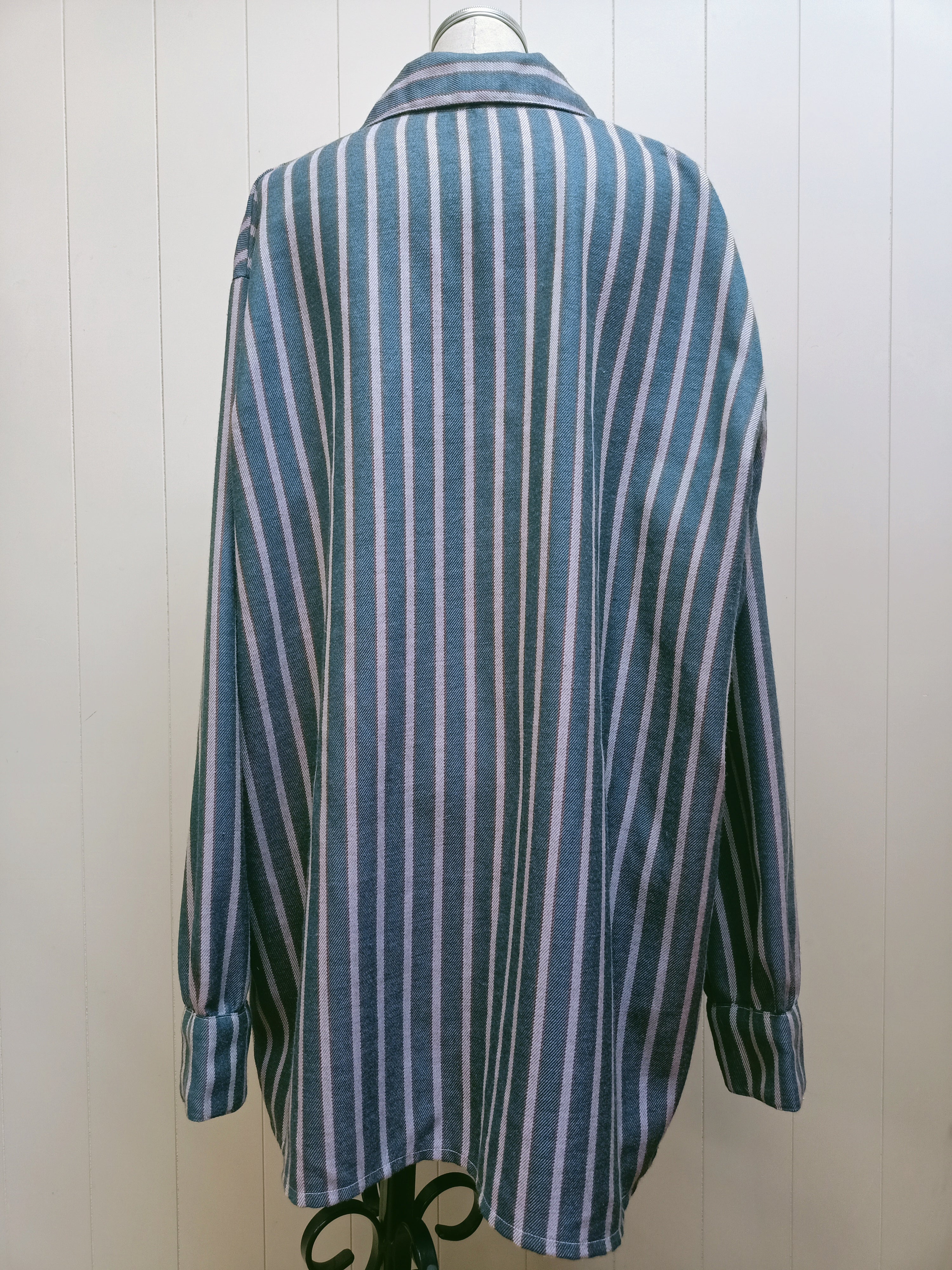 Retro Striped Button Up Shirt