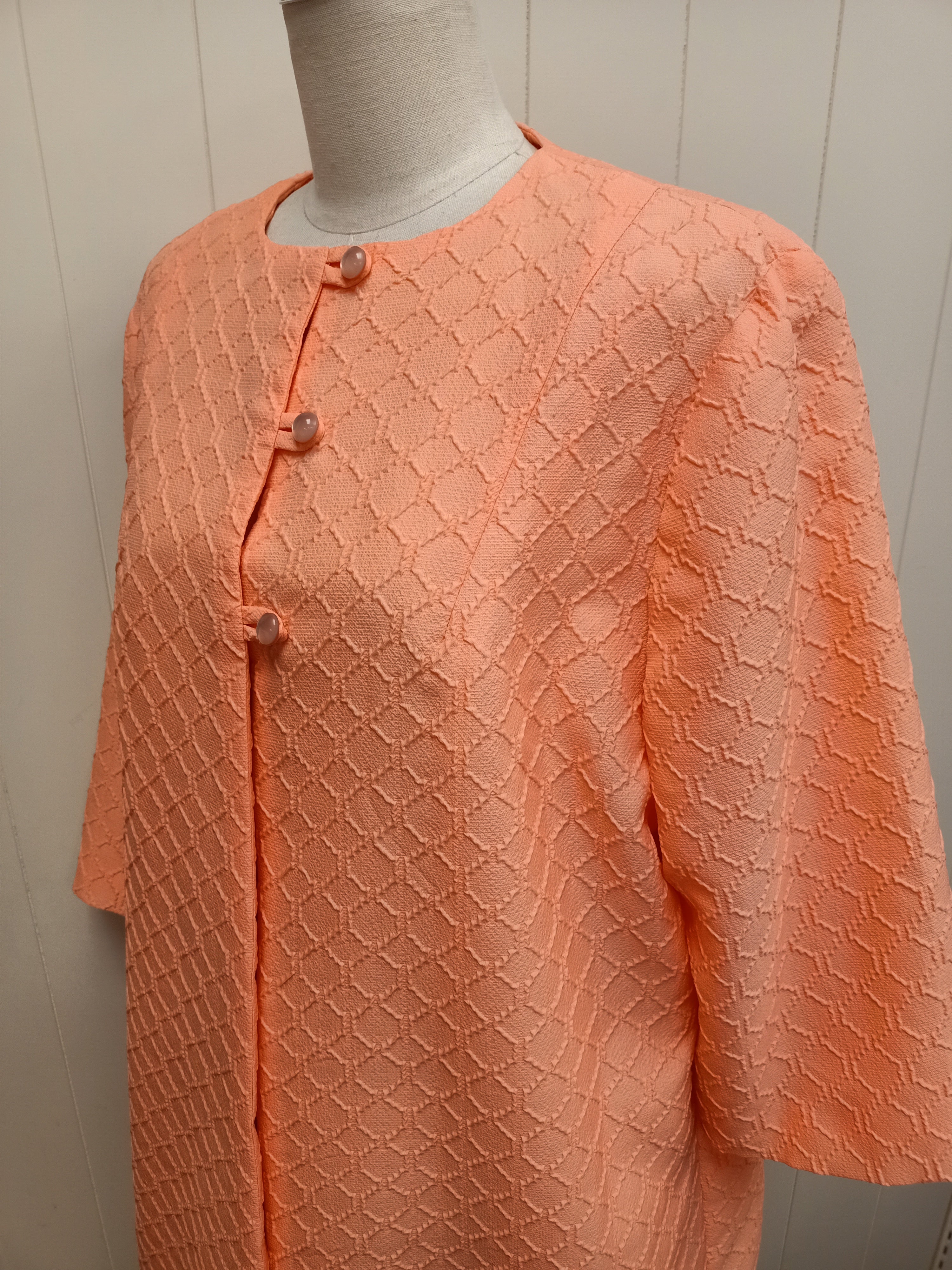 Vintage Peach Duster Coat
