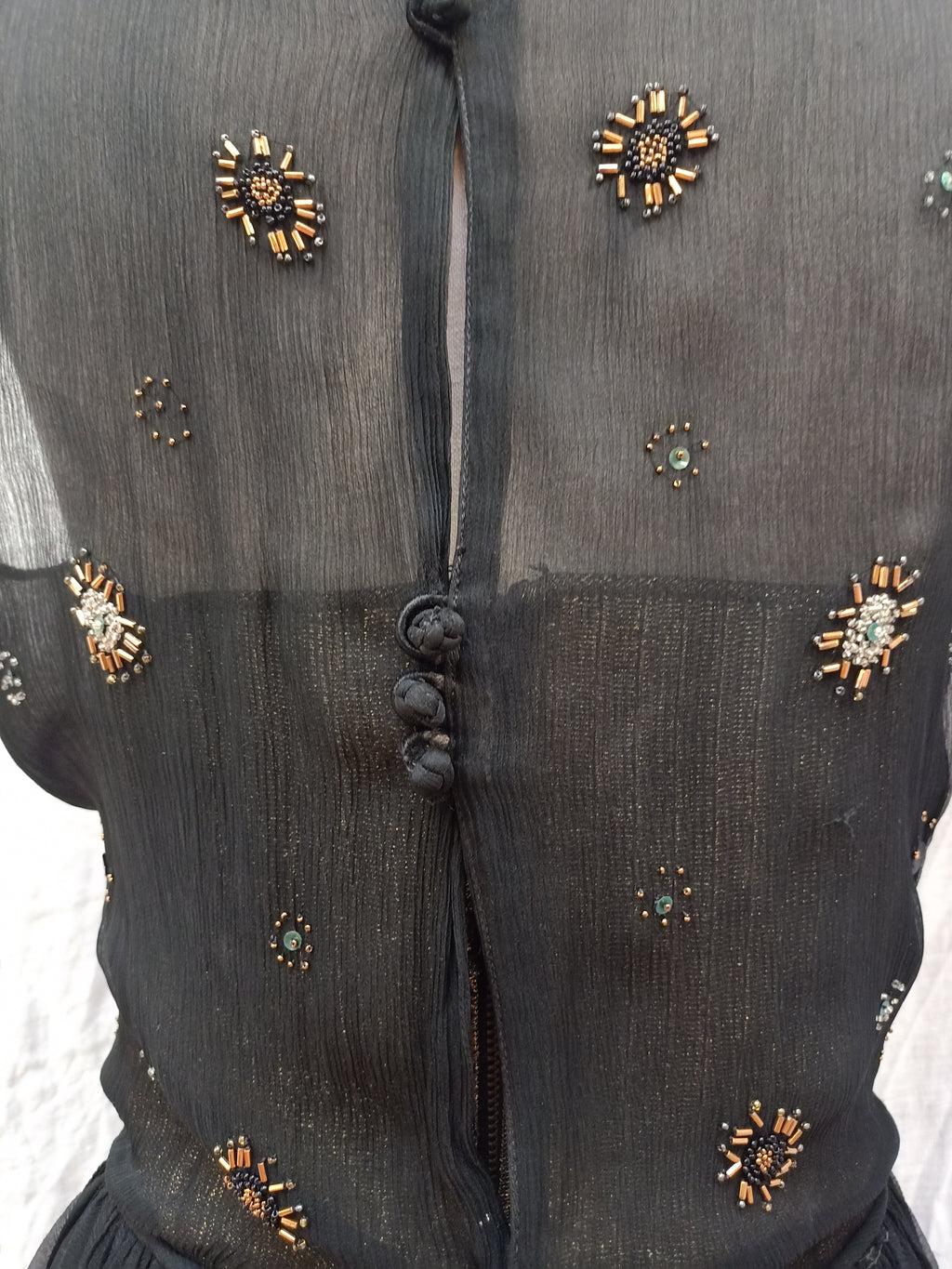 Black & Gold Embellished Dress