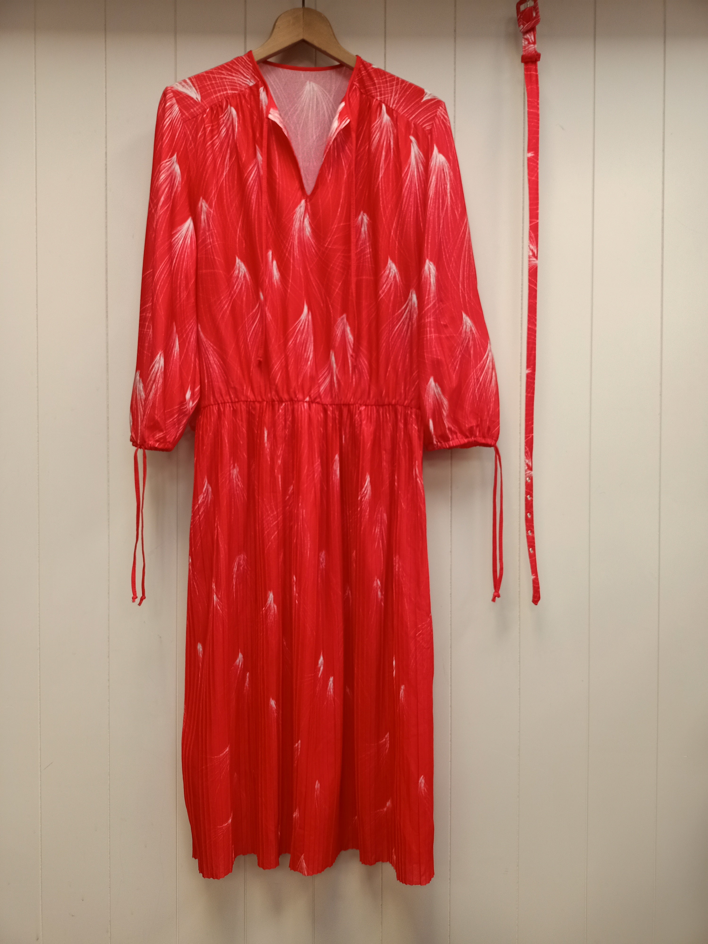 Vintage Osti Abstract Feather Dress