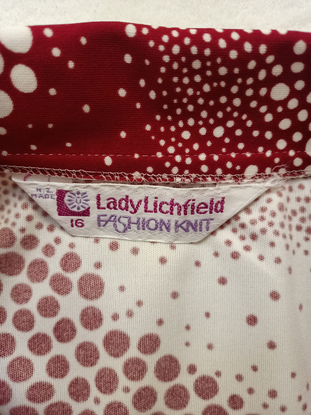 Vintage Lady Lichfield Polka Dot Illusion Shirt