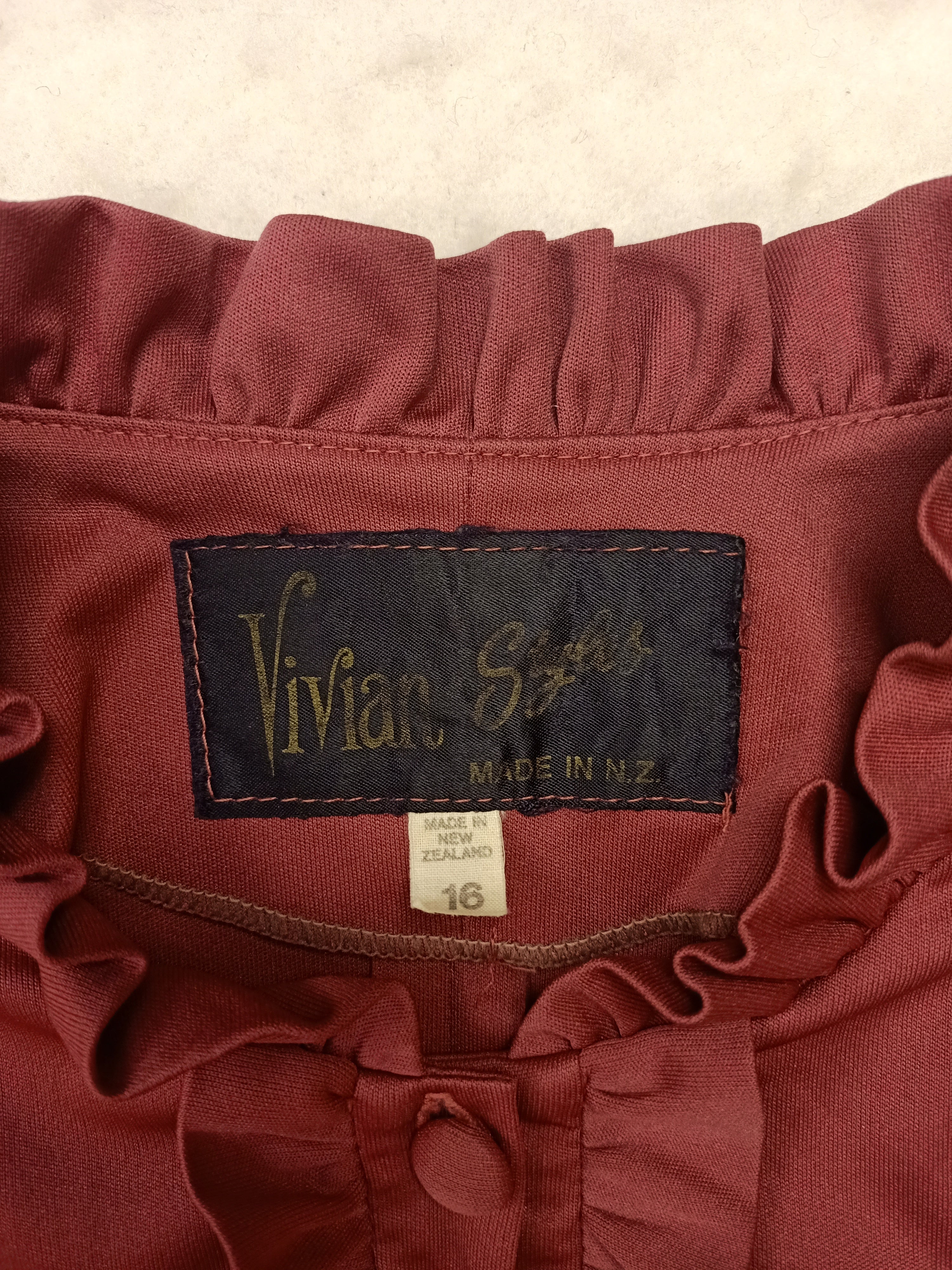 Vintage Vivian Styles Light Maroon Dress