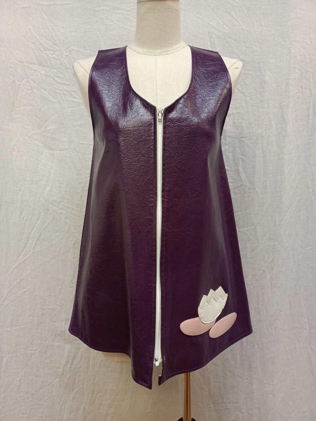 Purple Pleather Shirt