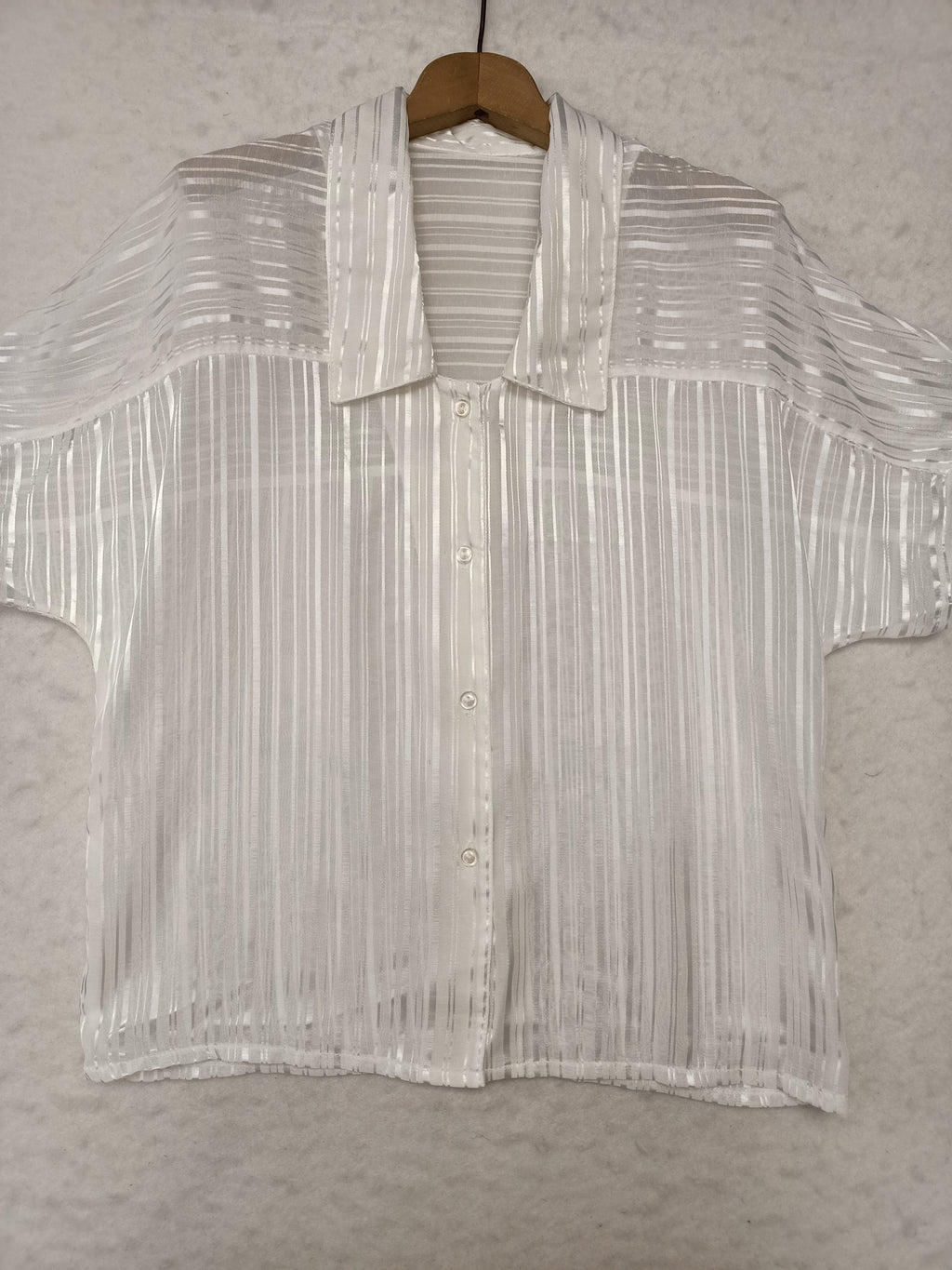 Retro Sheer Striped Shirt