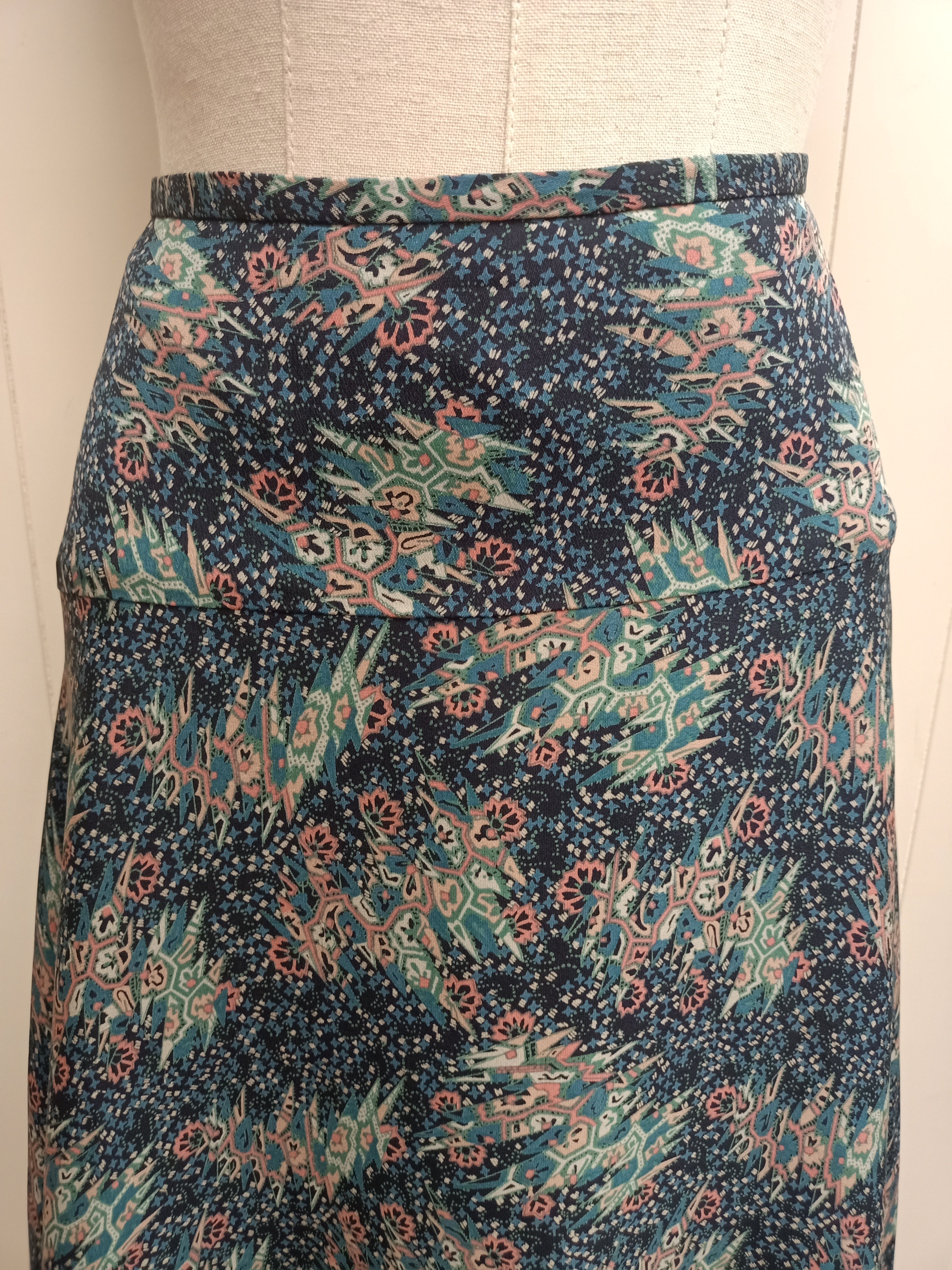 Helen Cherry Silk Skirt
