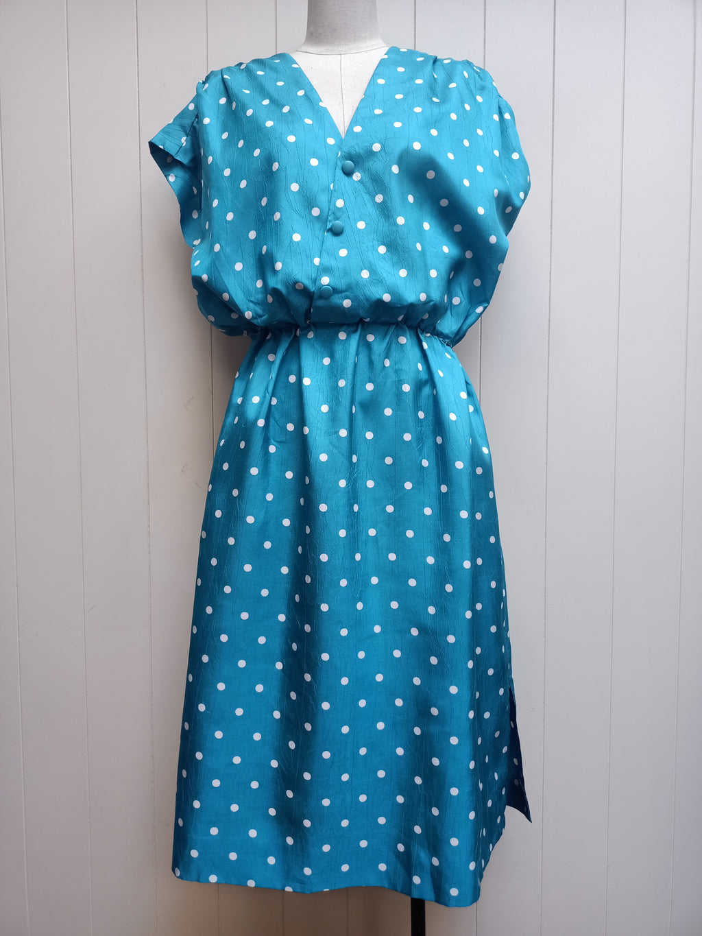 Vintage Blue Polka Dot Dress