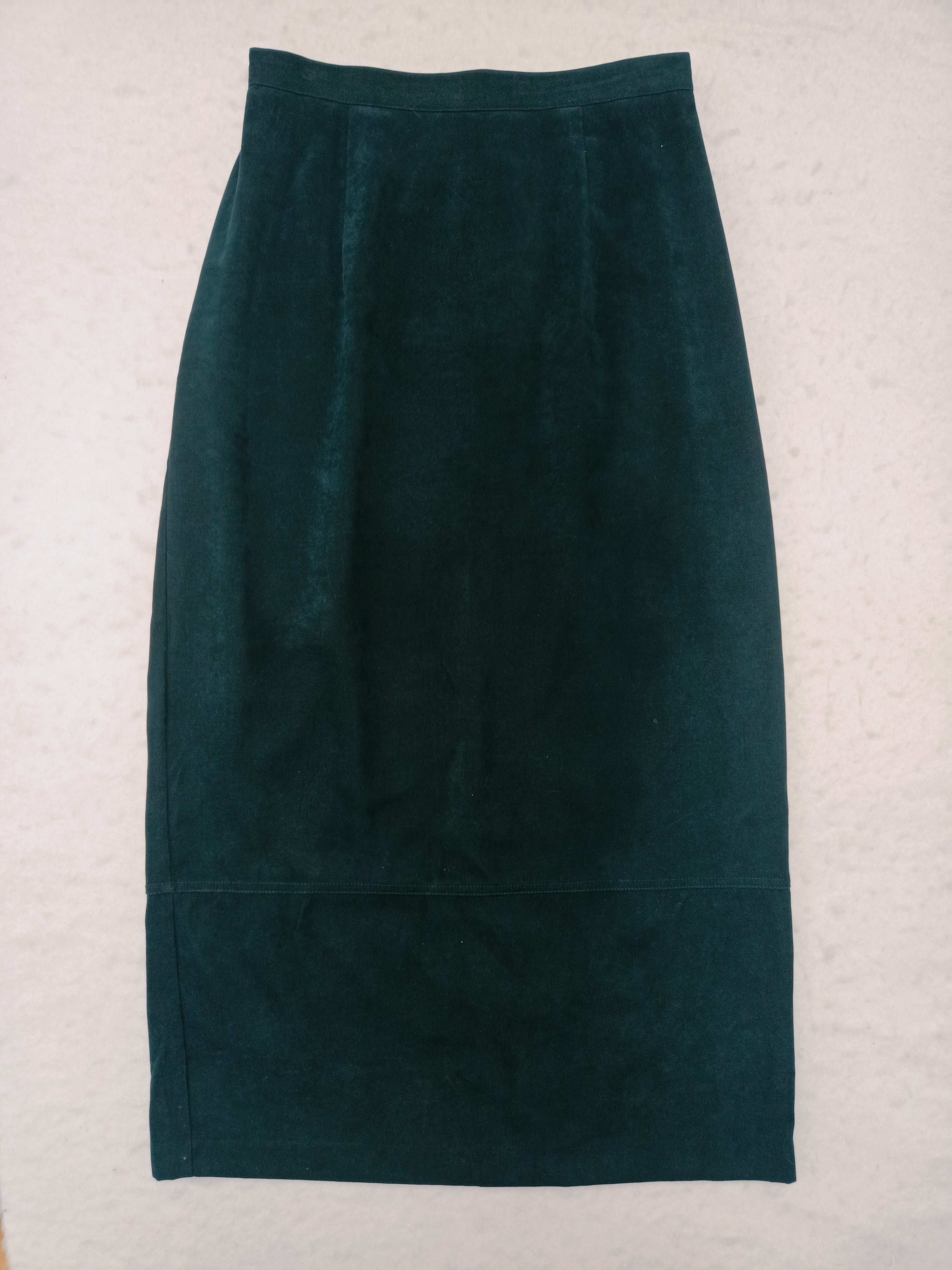 Vintage Deep Emerald Pencil Skirt