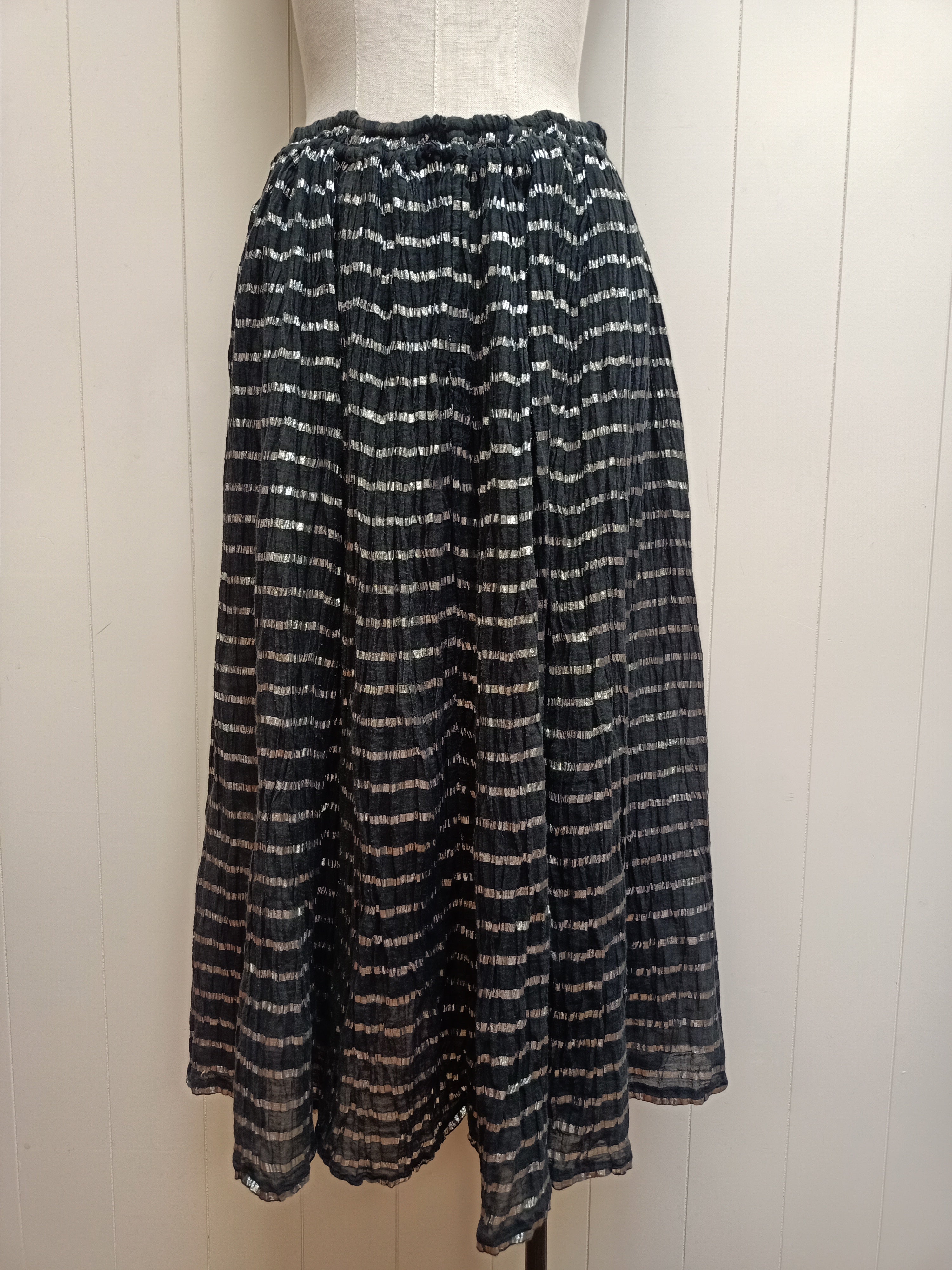 Vintage Silver Striped Skirt