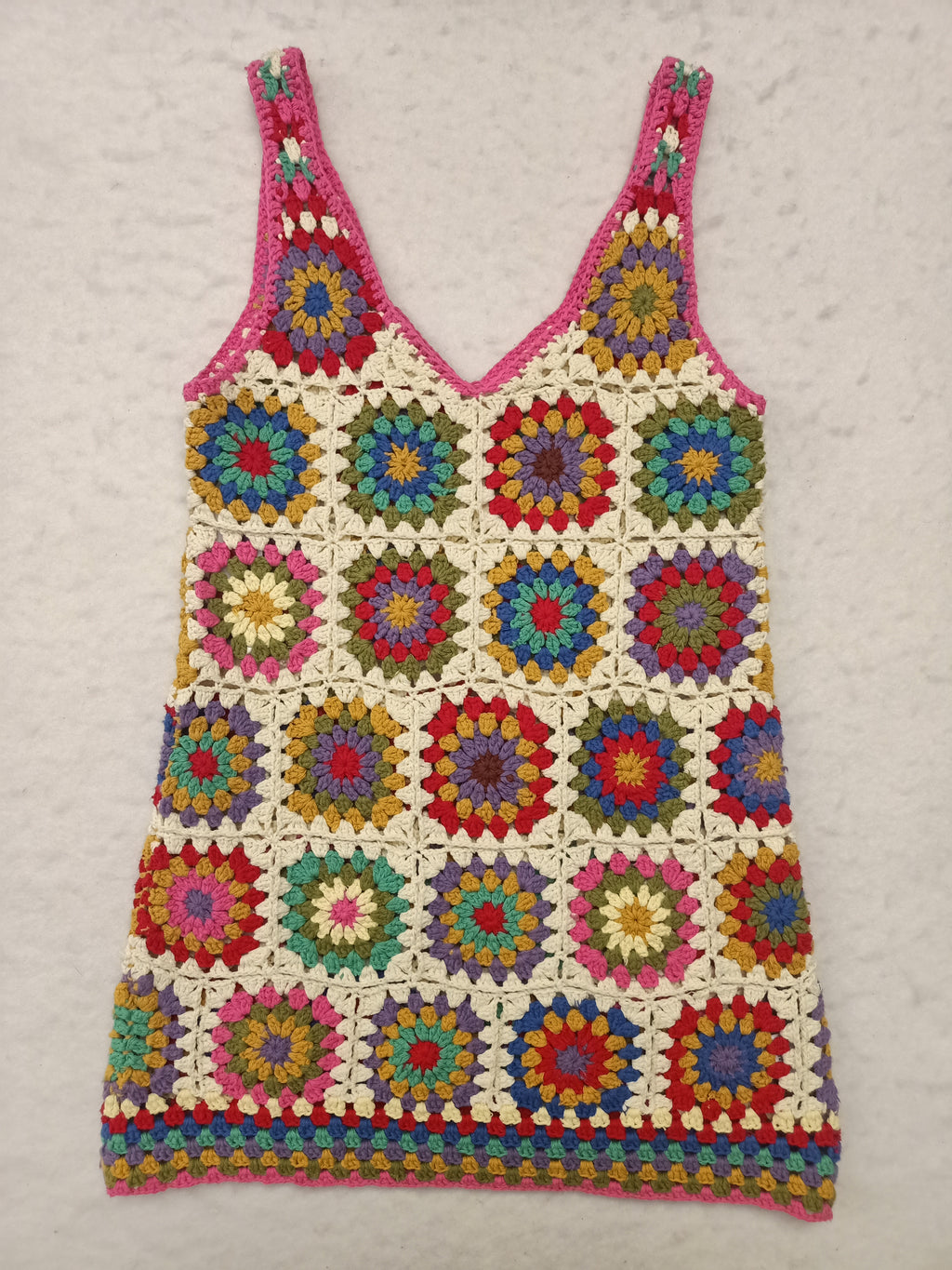 Ghanda Granny Square Crochet Dress